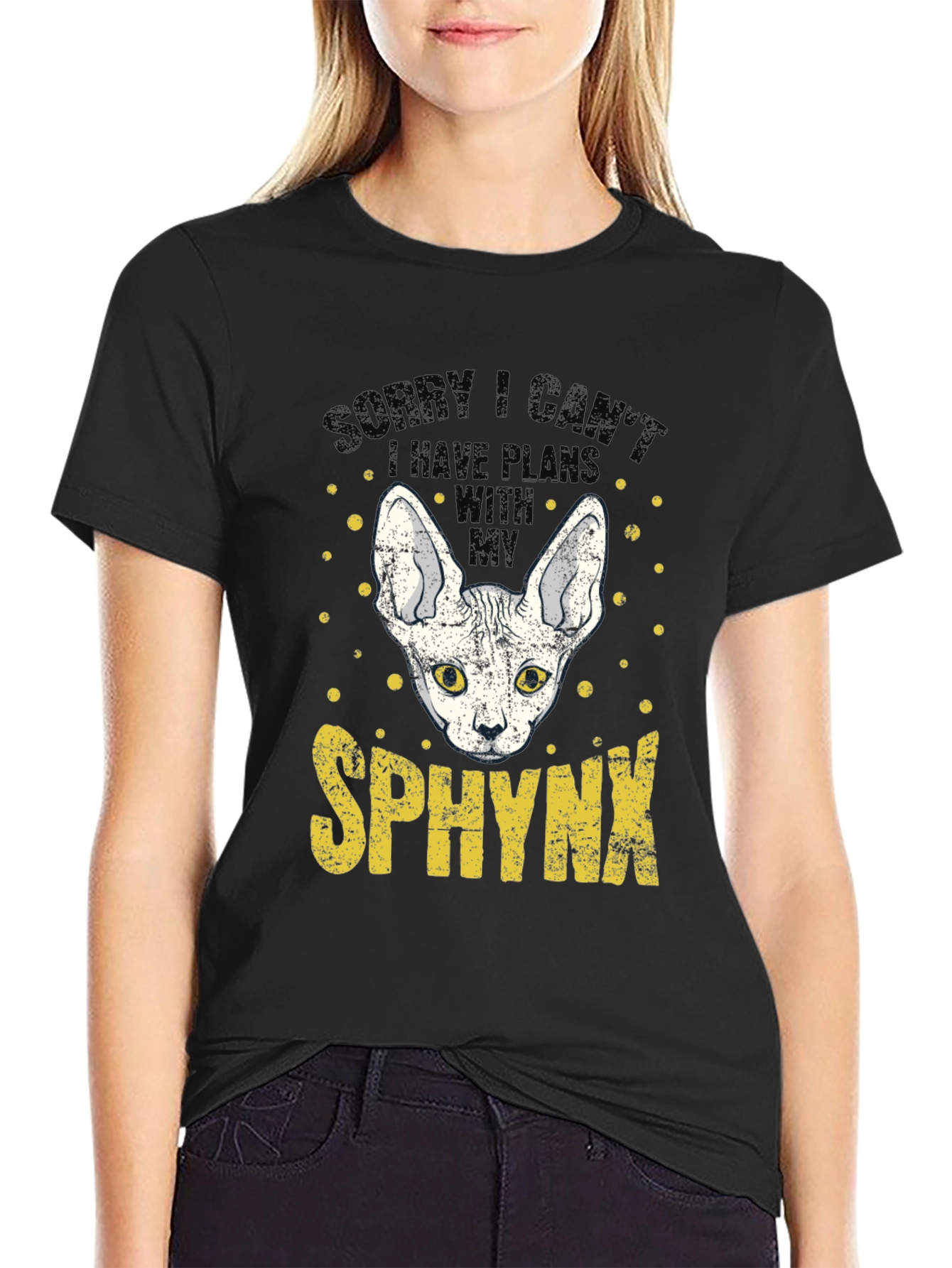 Sphynx Cat Plans Graphic T-Shirt