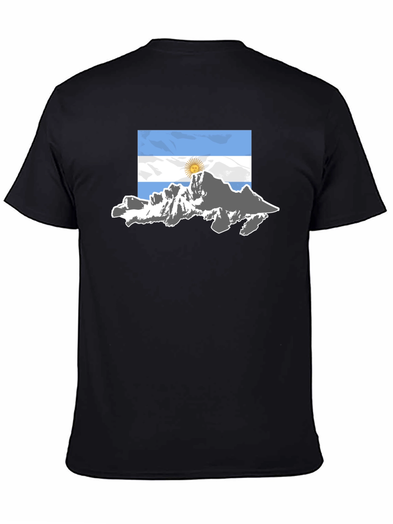 Argentina Flag Mountain Graphic T-Shirt