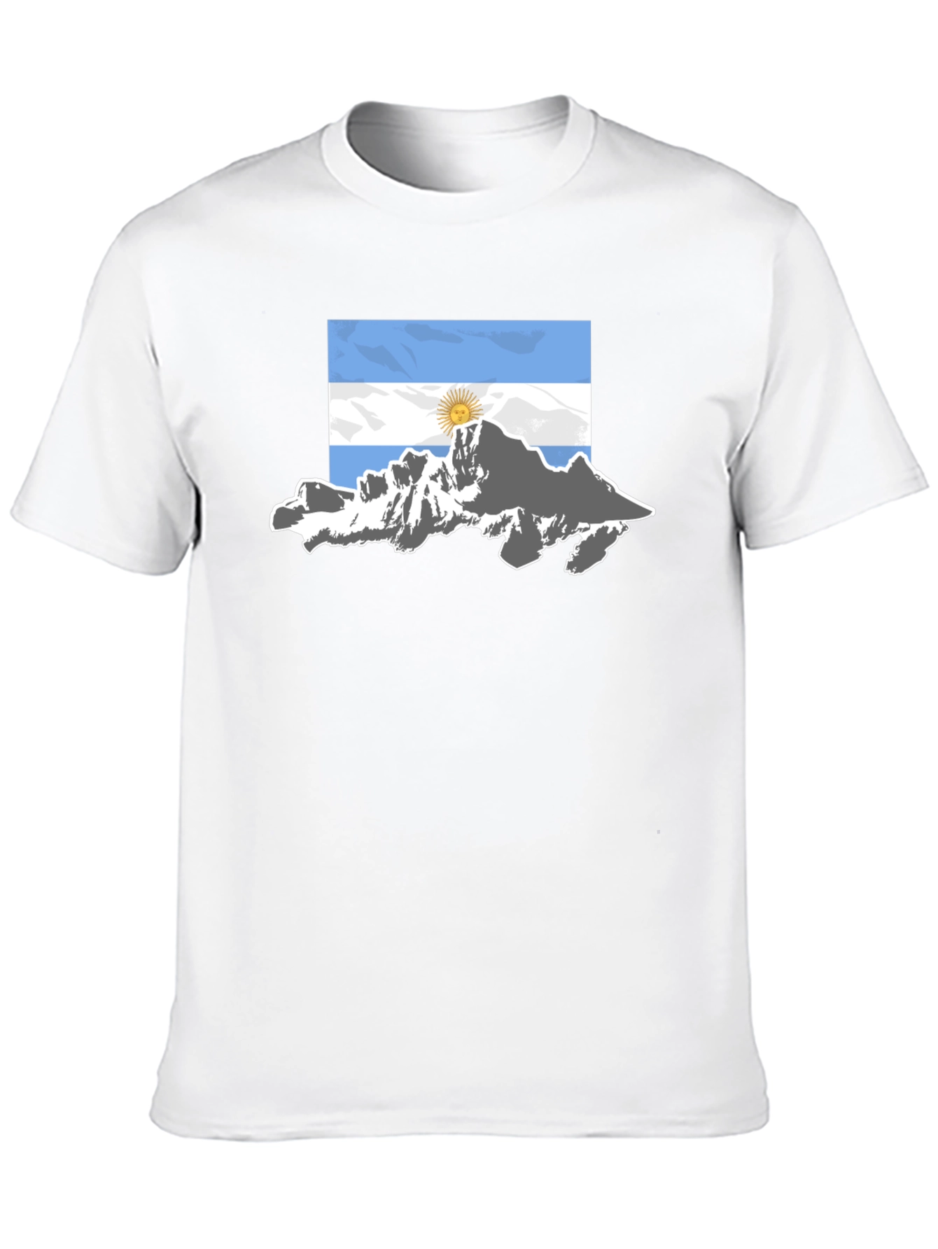Argentina Flag Mountain Graphic T-Shirt