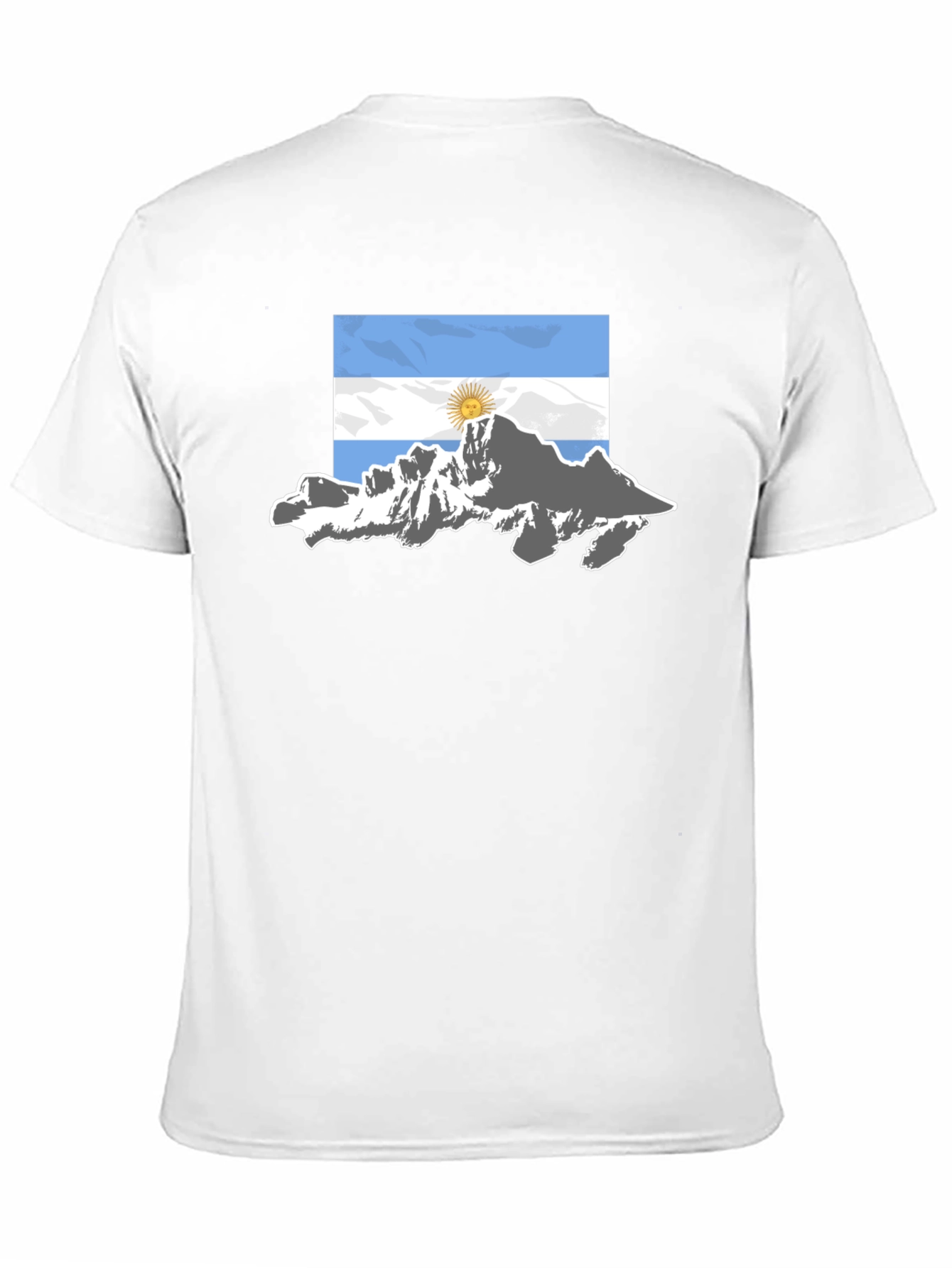 Argentina Flag Mountain Graphic T-Shirt
