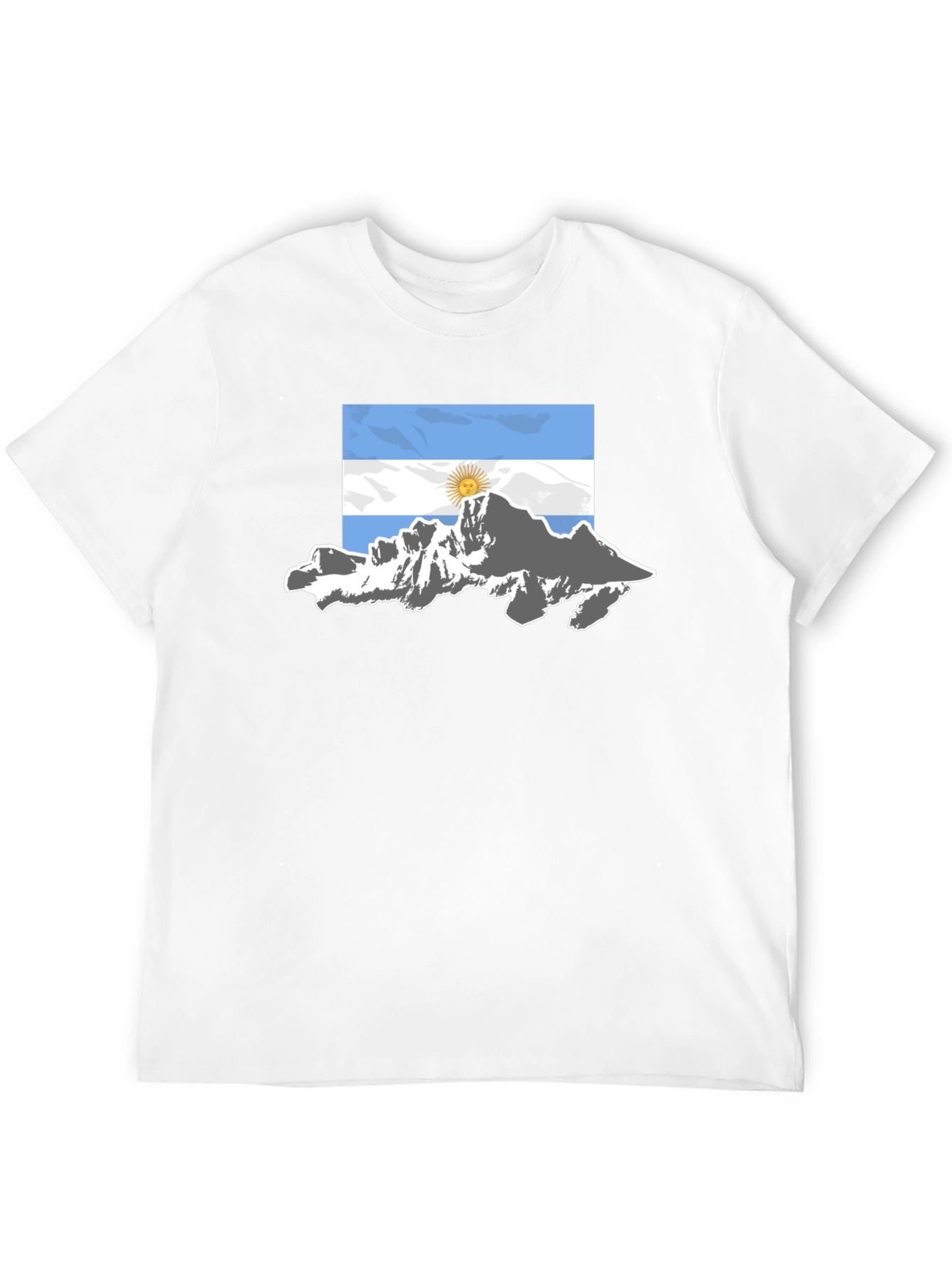 Argentina Flag Mountain Graphic T-Shirt