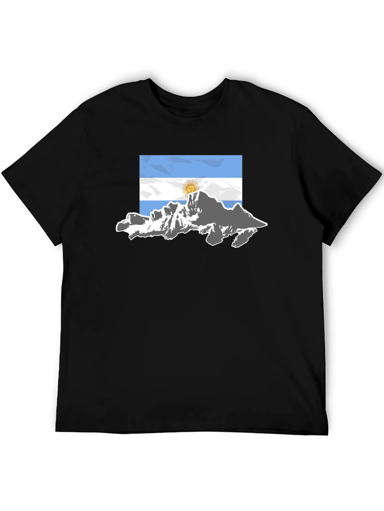 Argentina Flag Mountain Graphic T-Shirt
