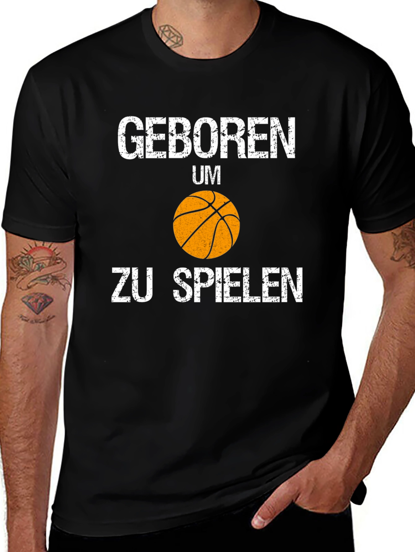 Born to Play Basketball Graphic T-Shirt