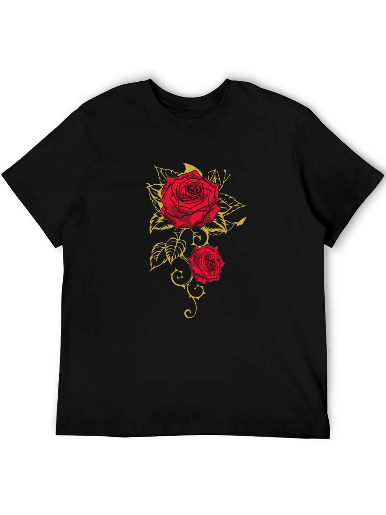 Rose Graphic T-Shirt - Classic Black Tee