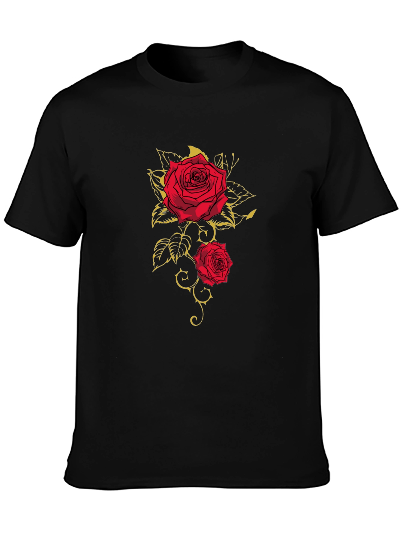 Rose Graphic T-Shirt - Classic Black Tee