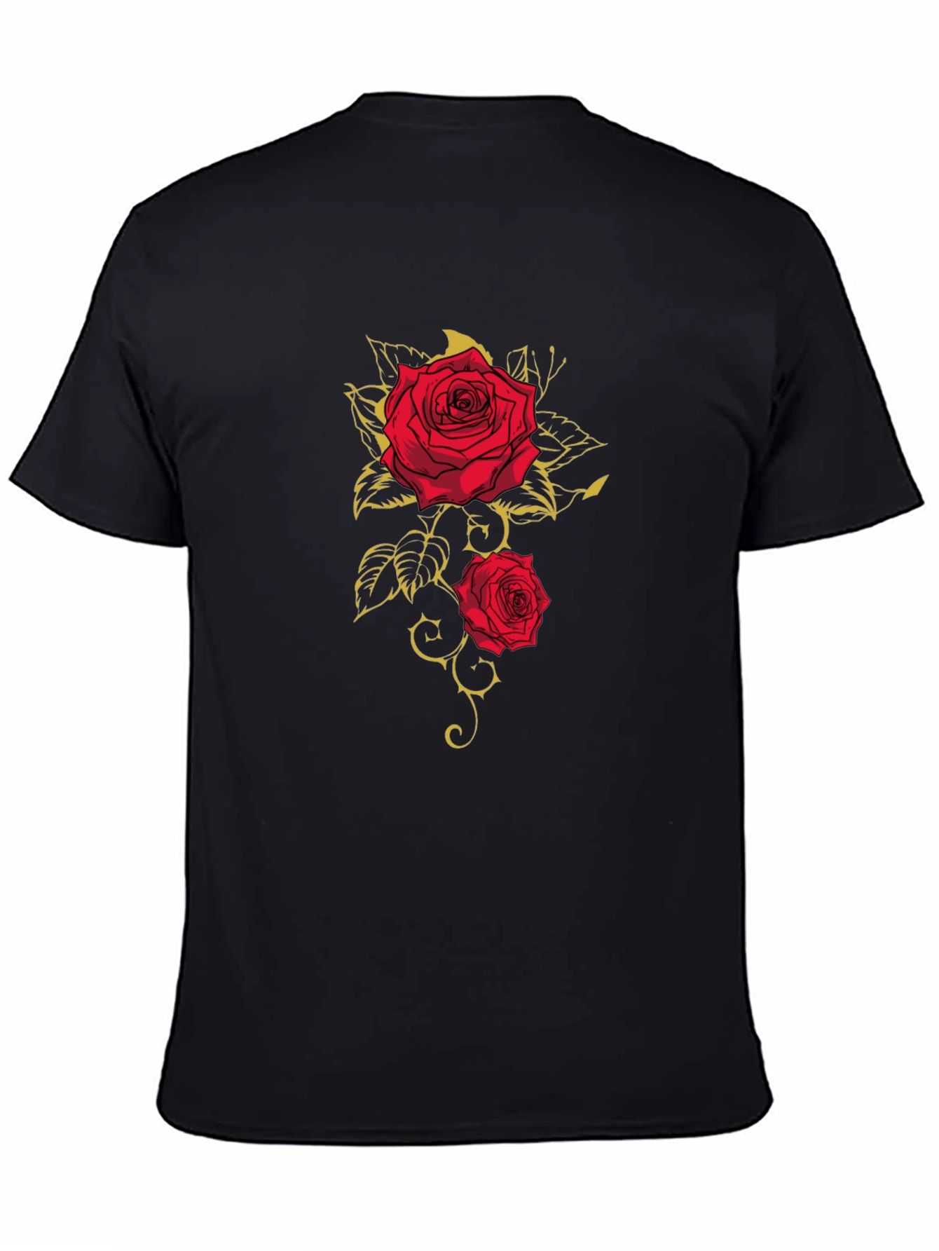 Rose Graphic T-Shirt - Classic Black Tee