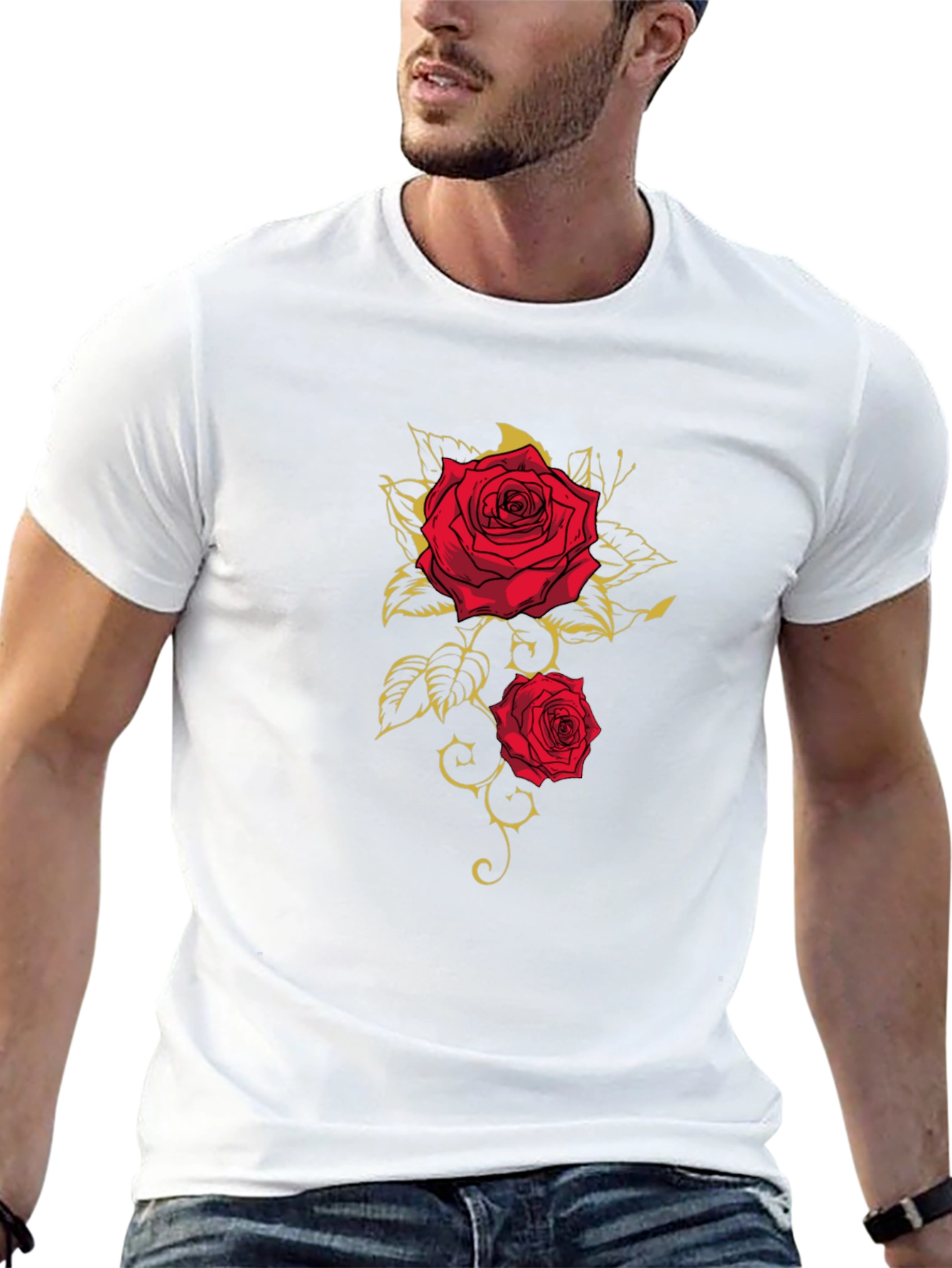 Rose Graphic T-Shirt - Classic Black Tee