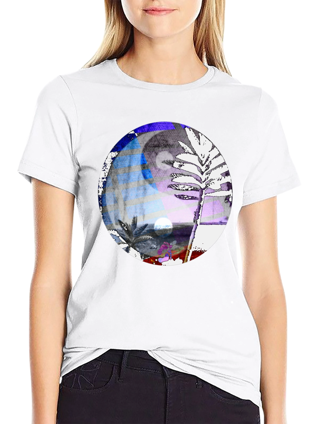 Yin Yang Palm Tree Graphic Tee