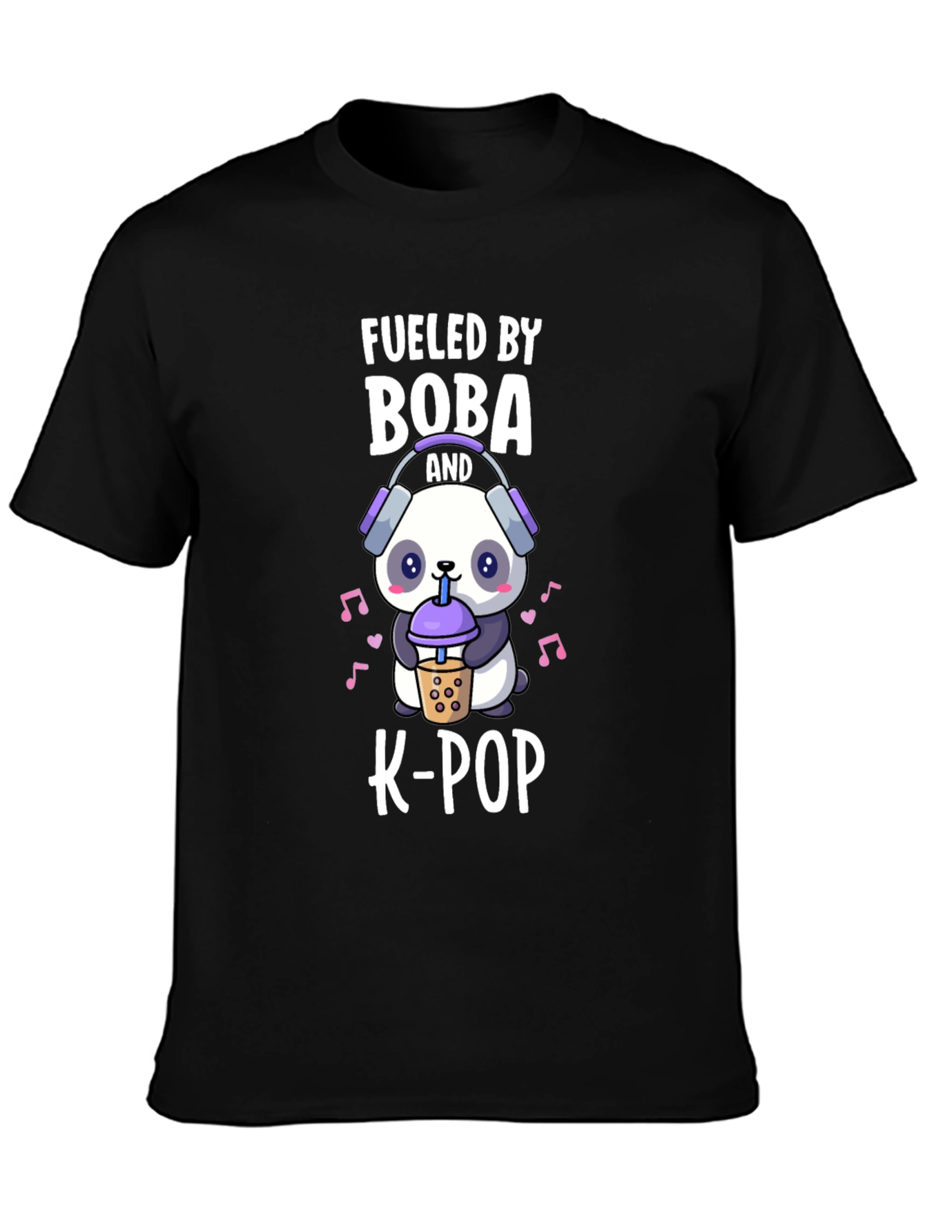 Fueled by Boba and K-Pop Panda Graphic Tee