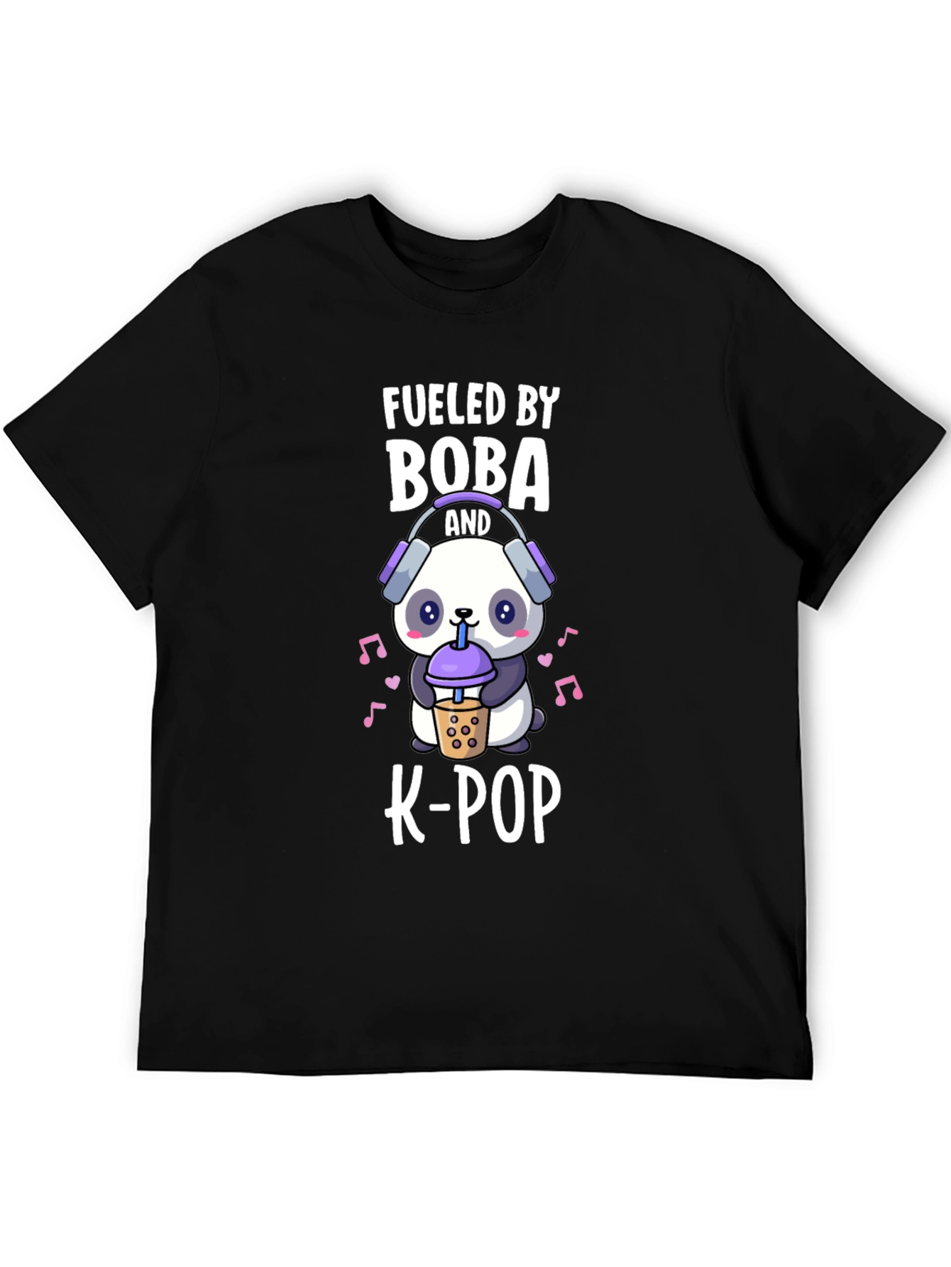 Fueled by Boba and K-Pop Panda Graphic Tee