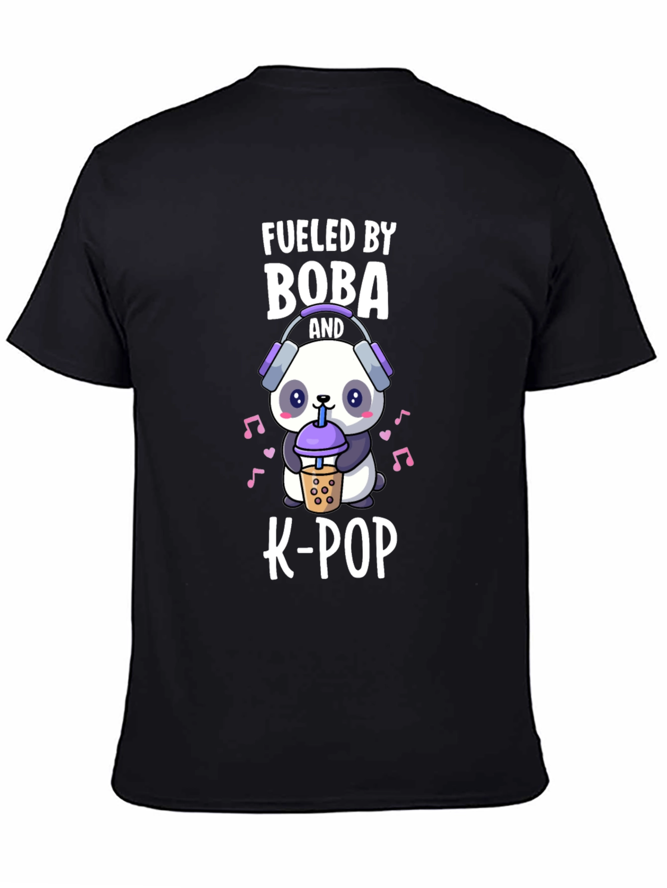 Fueled by Boba and K-Pop Panda Graphic Tee