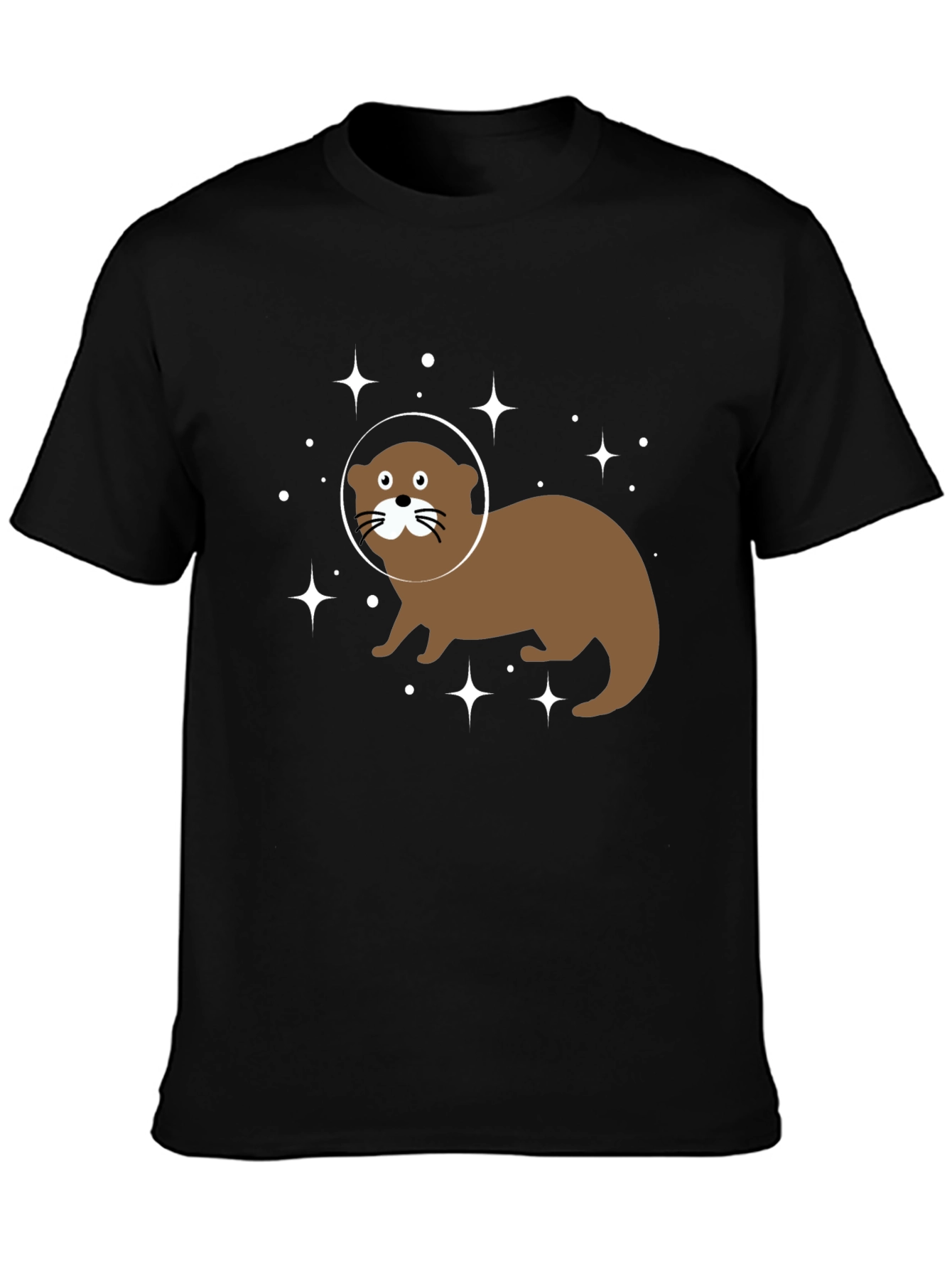 Space Otter Graphic Tee - Black