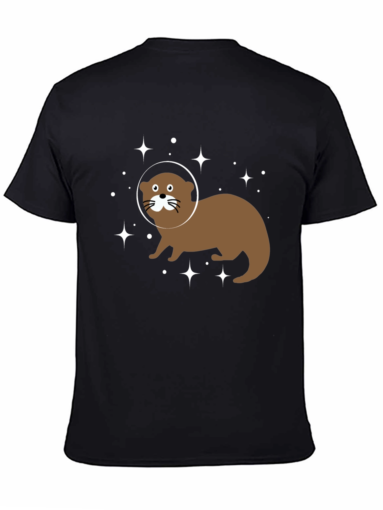 Space Otter Graphic Tee - Black