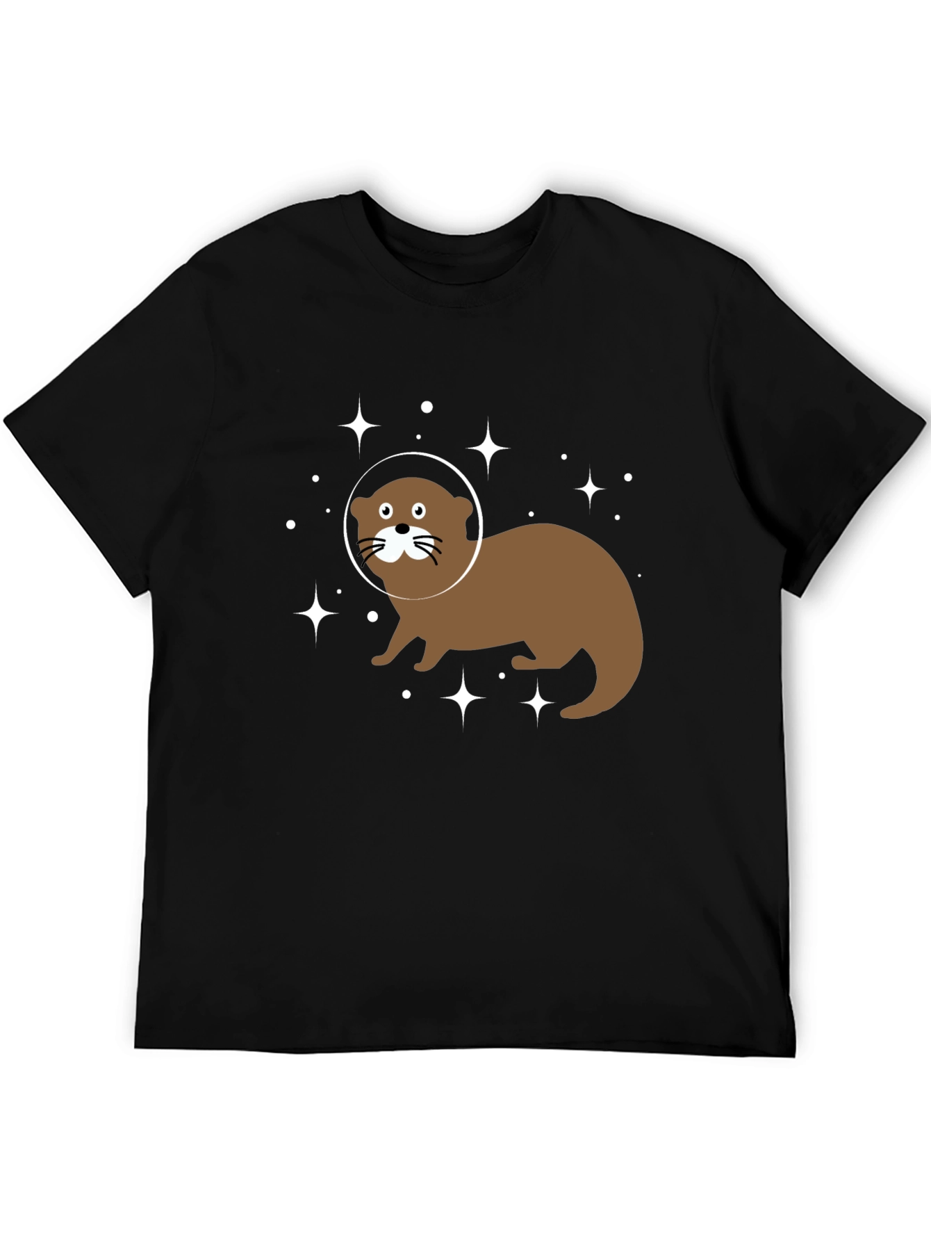 Space Otter Graphic Tee - Black