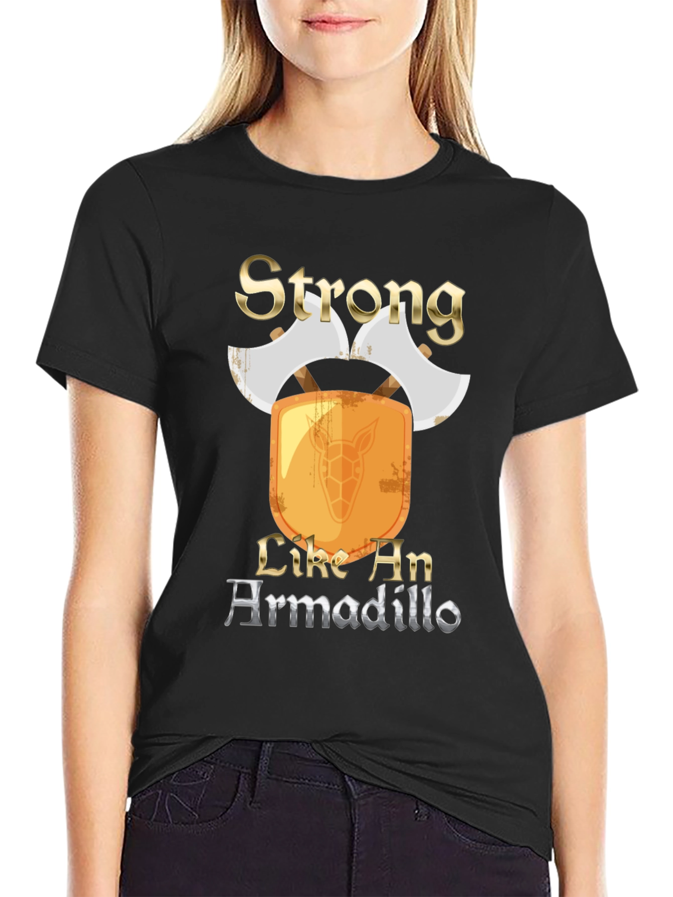 Strong Like An Armadillo Mens T-Shirt