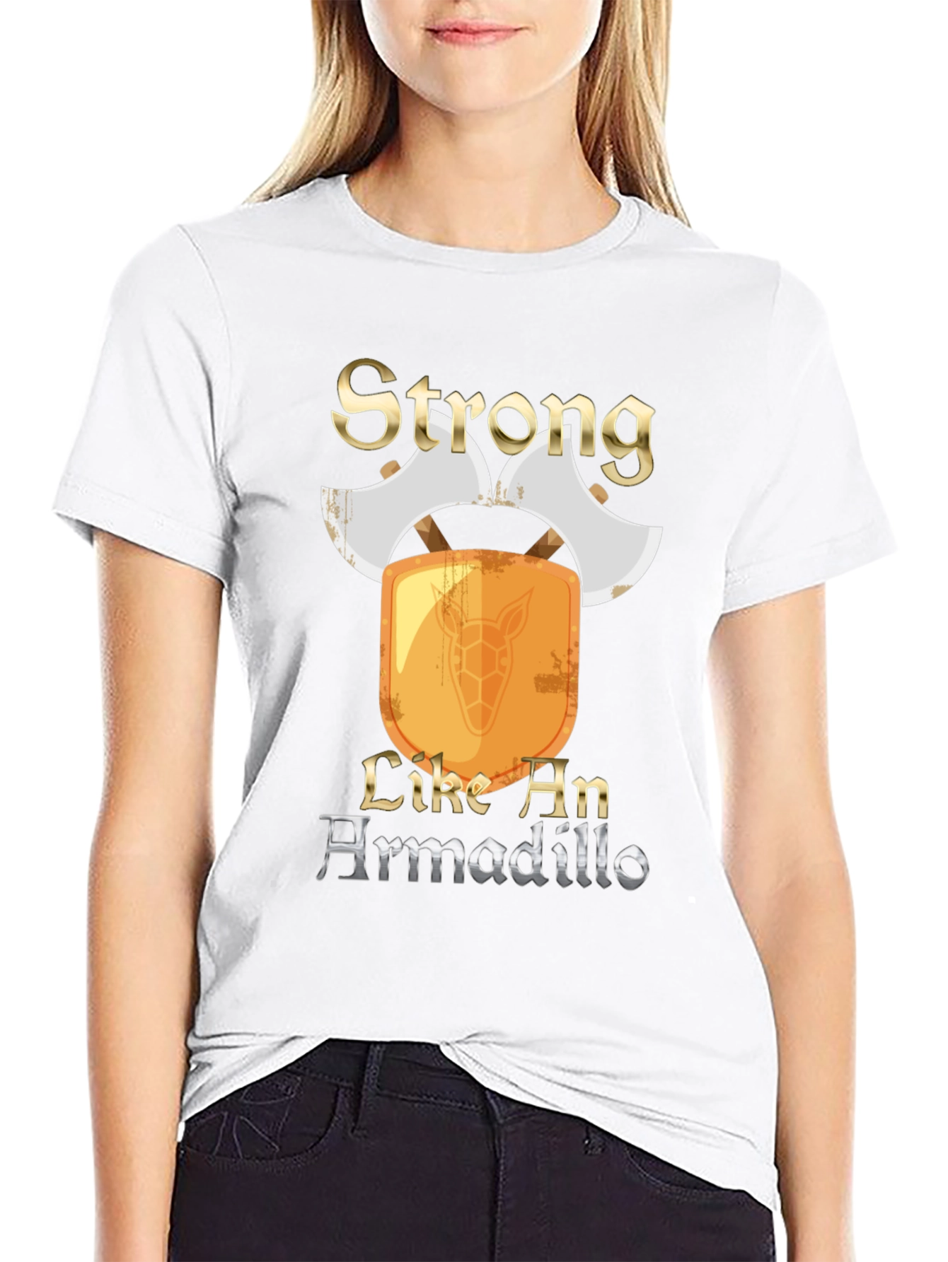 Strong Like An Armadillo Mens T-Shirt