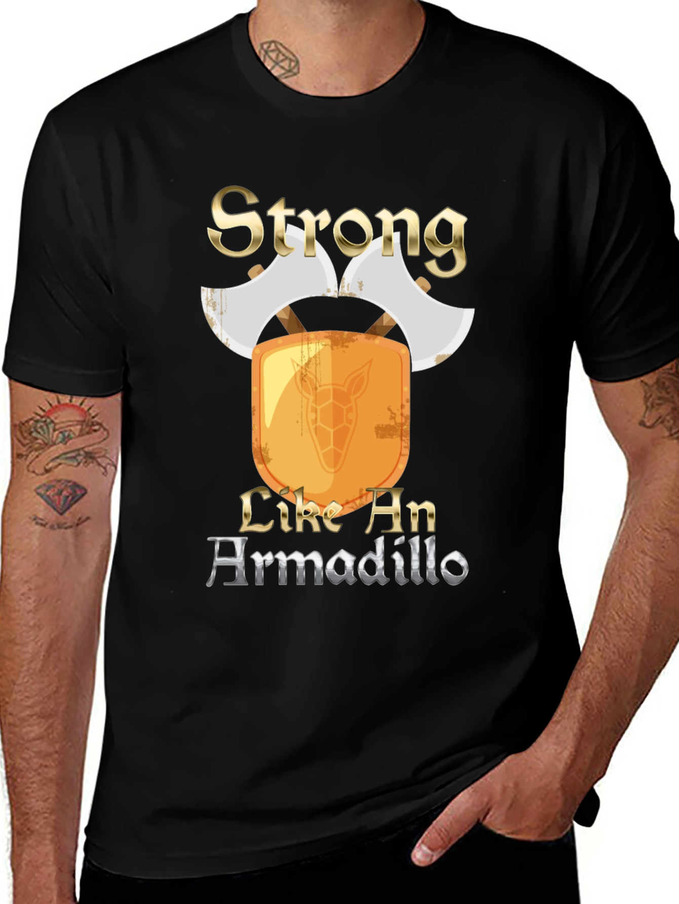 Strong Like An Armadillo Mens T-Shirt
