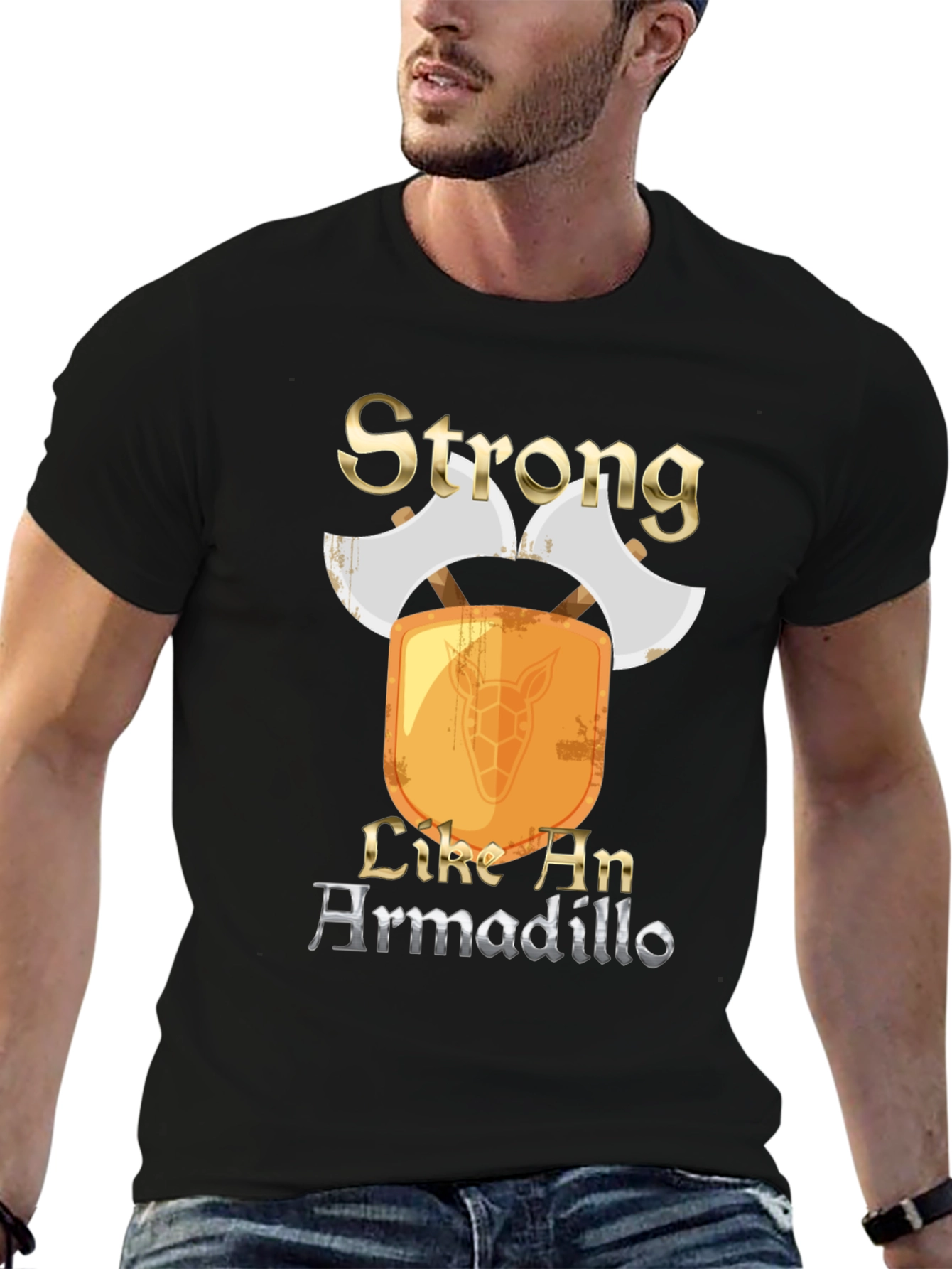 Strong Like An Armadillo Mens T-Shirt
