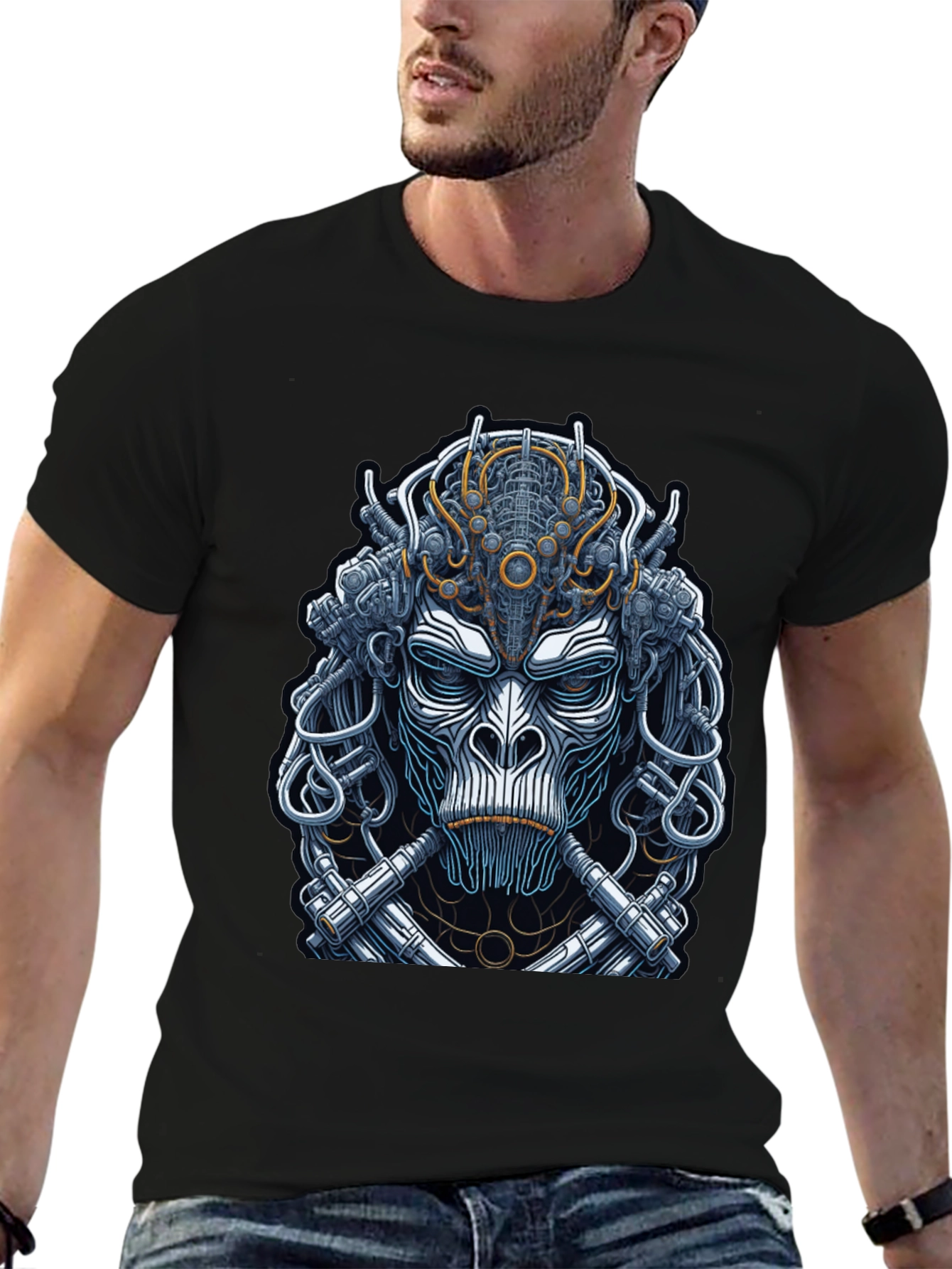 Cyberpunk Monkey Graphic T-Shirt