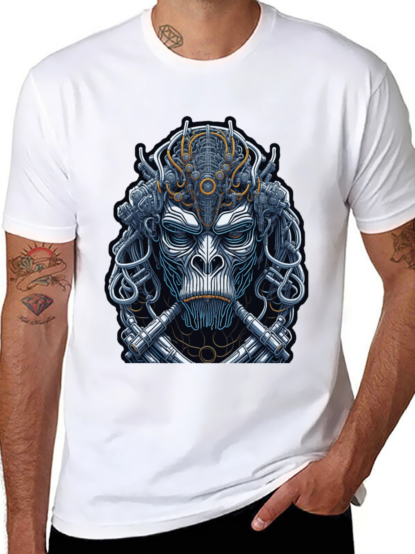 Cyberpunk Monkey Graphic T-Shirt