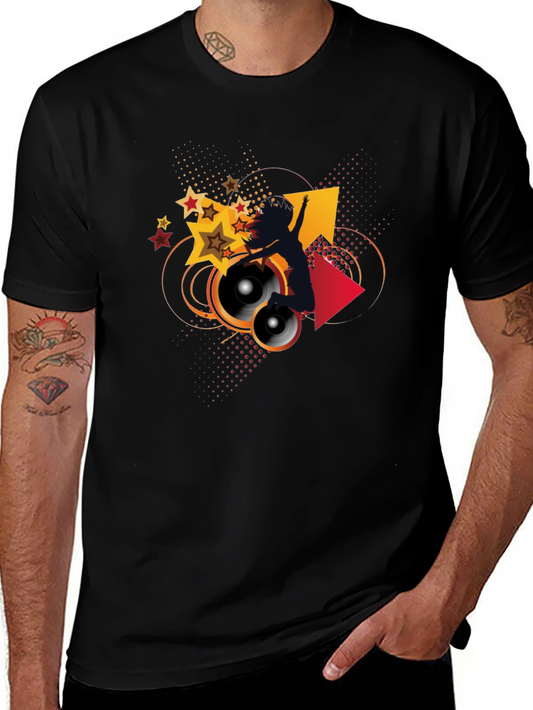 Groovy Dance Graphic Tee - Black