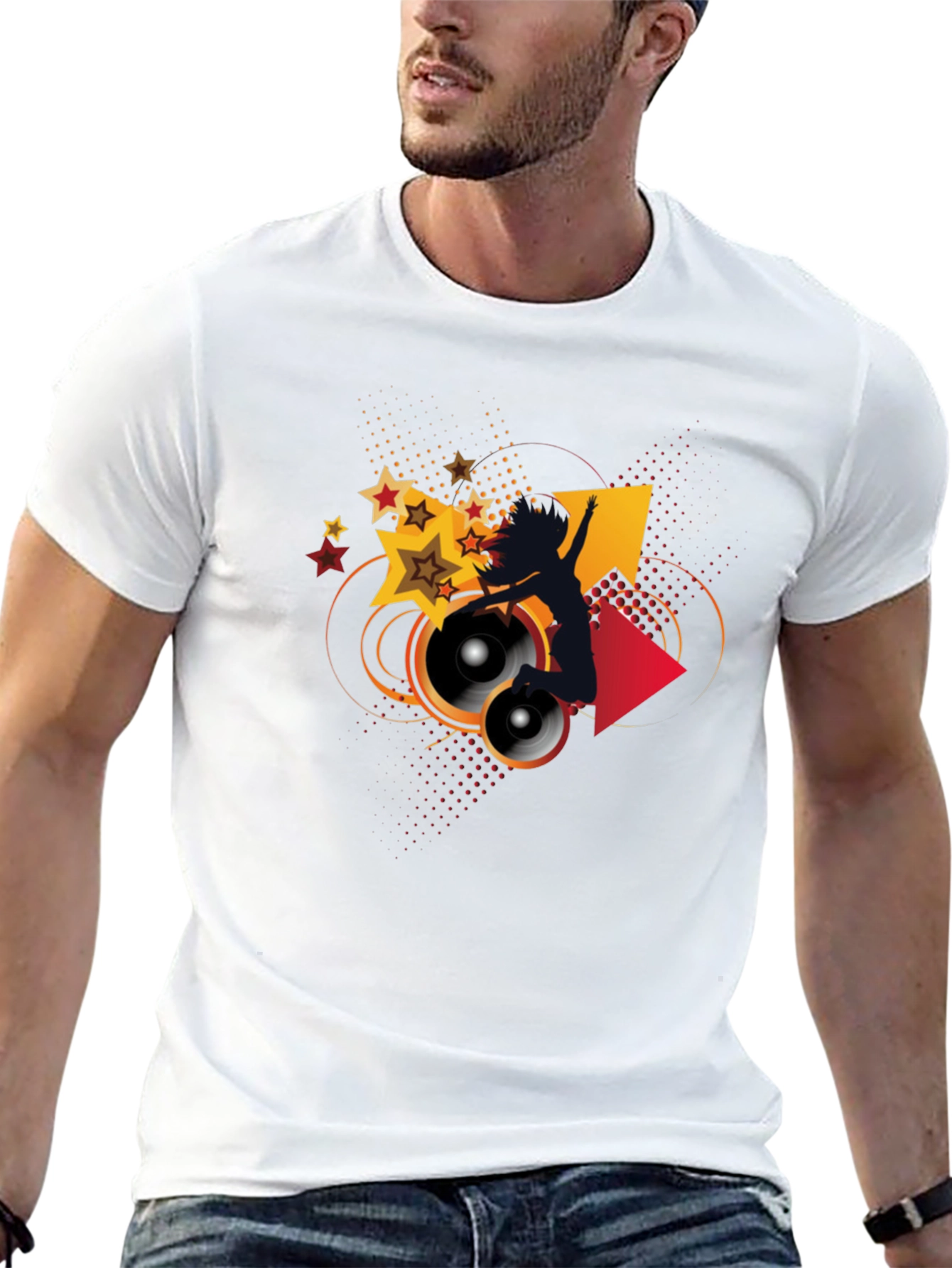 Groovy Dance Graphic Tee - Black