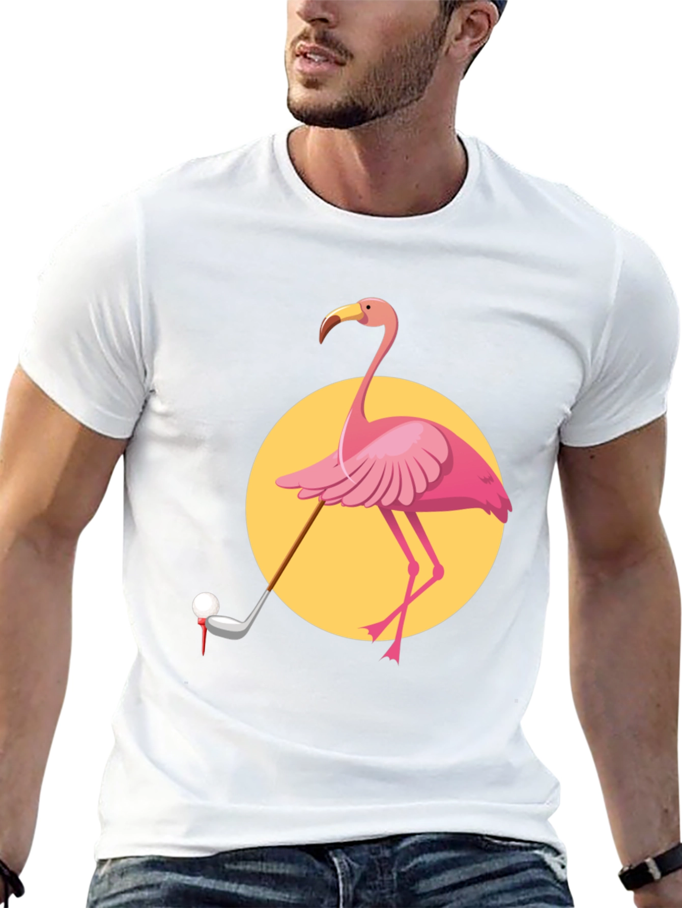 Flamingo Golf T-Shirt - Unique Graphic Tee