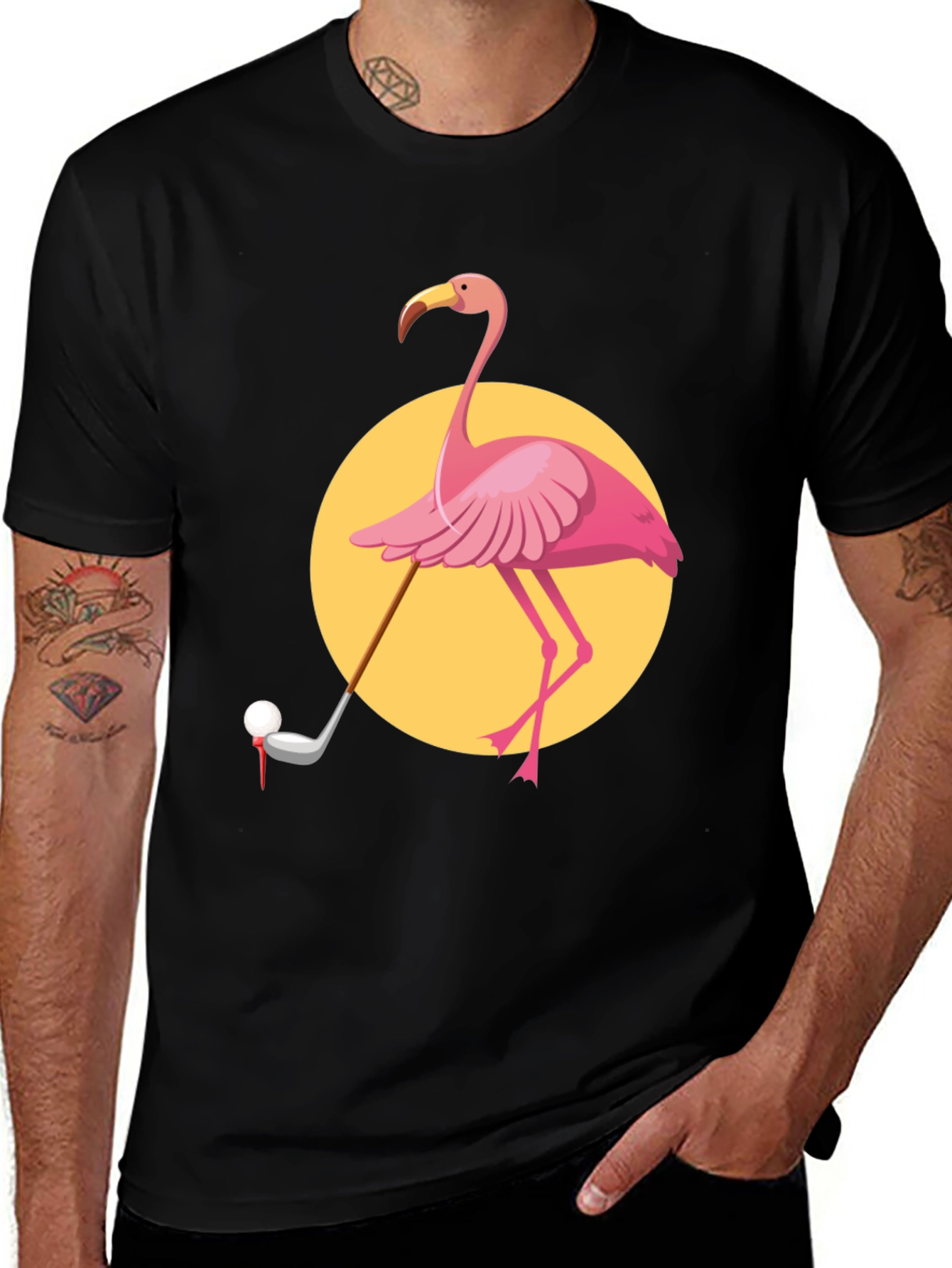 Flamingo Golf T-Shirt - Unique Graphic Tee