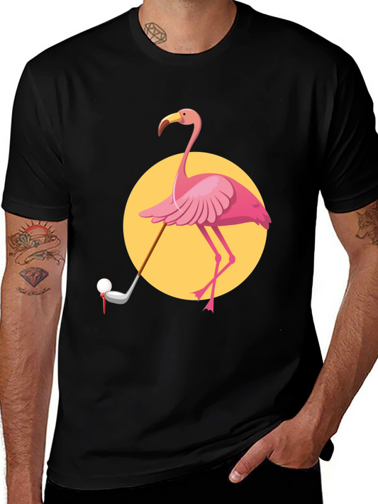 Flamingo Golf T-Shirt - Unique Graphic Tee