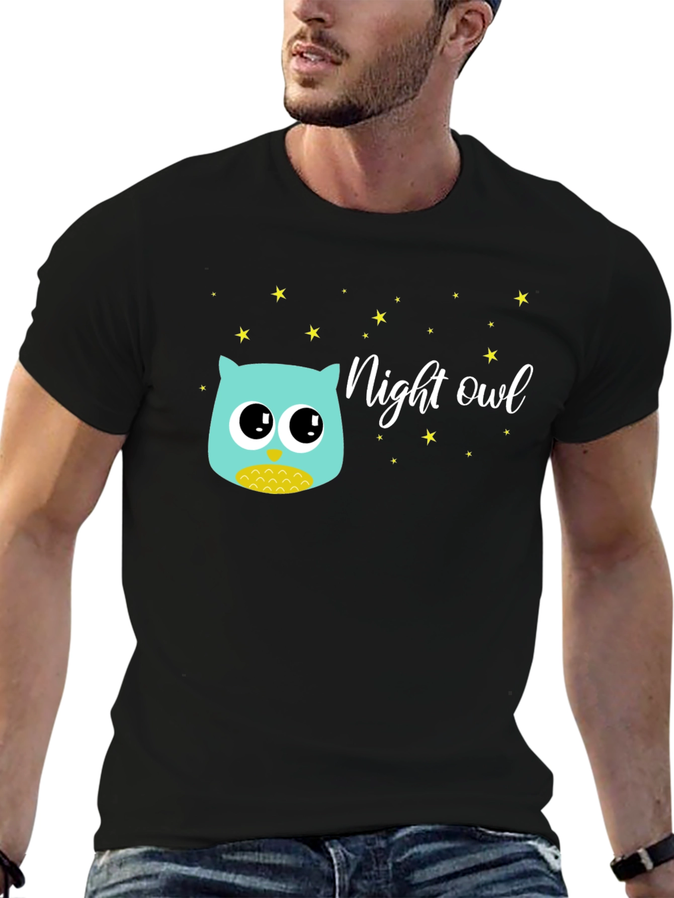 Night Owl Graphic Tee - Black