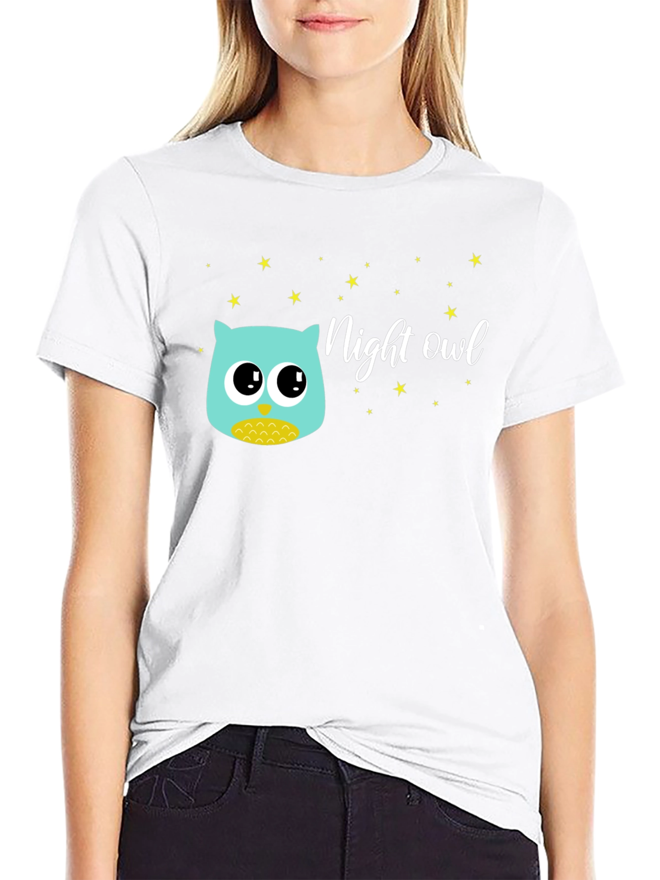 Night Owl Graphic Tee - Black