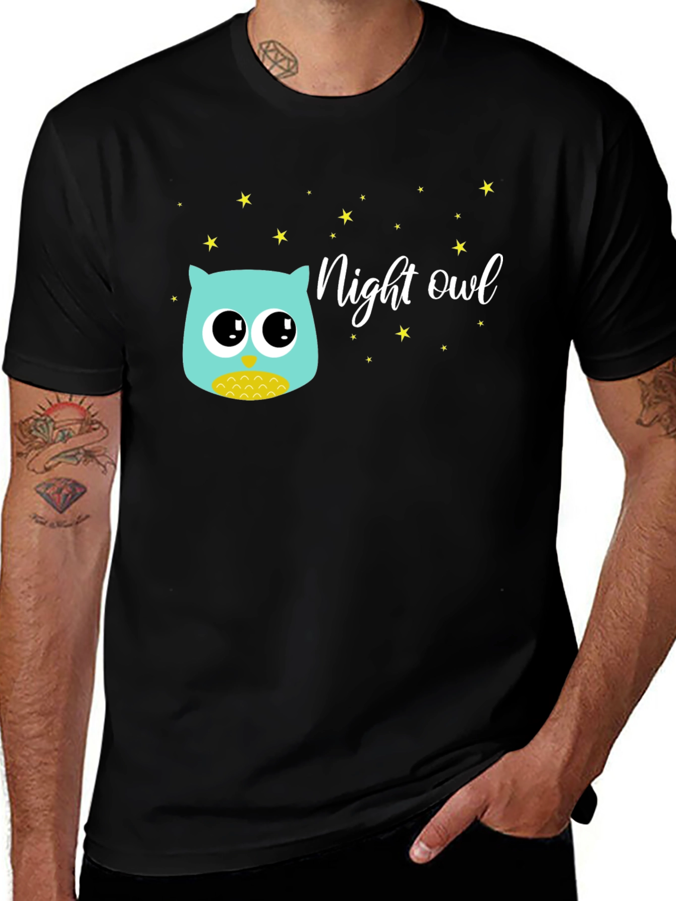 Night Owl Graphic Tee - Black