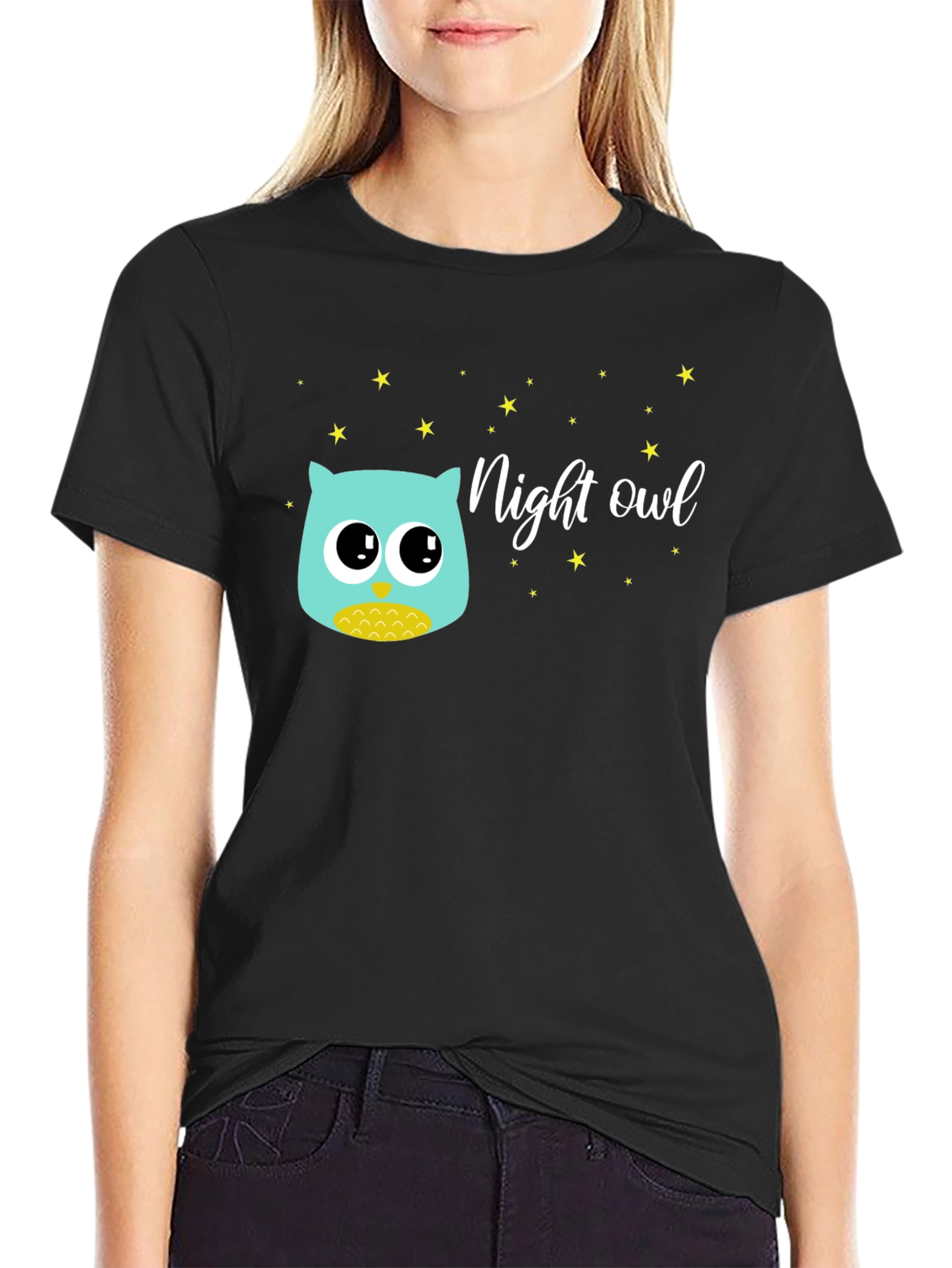 Night Owl Graphic Tee - Black