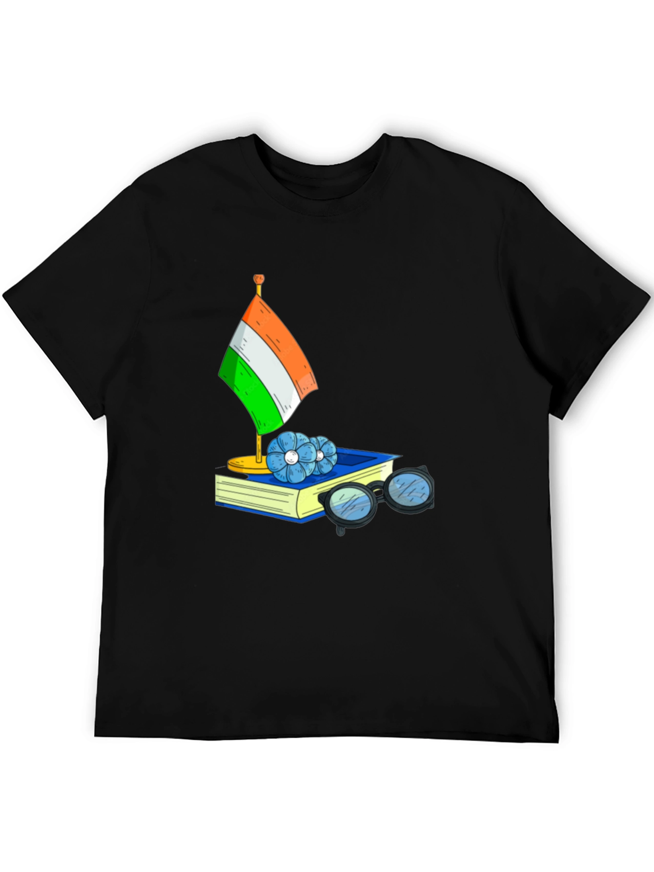 Indian Flag Graphic Tee - Book Lover Style