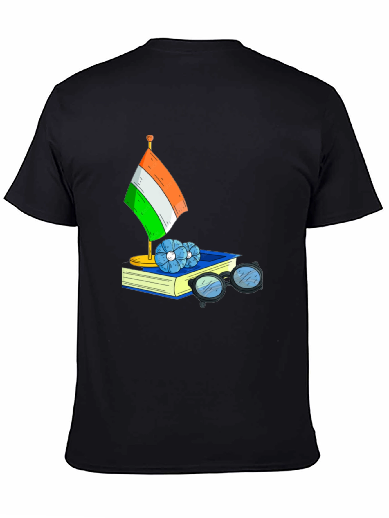 Indian Flag Graphic Tee - Book Lover Style