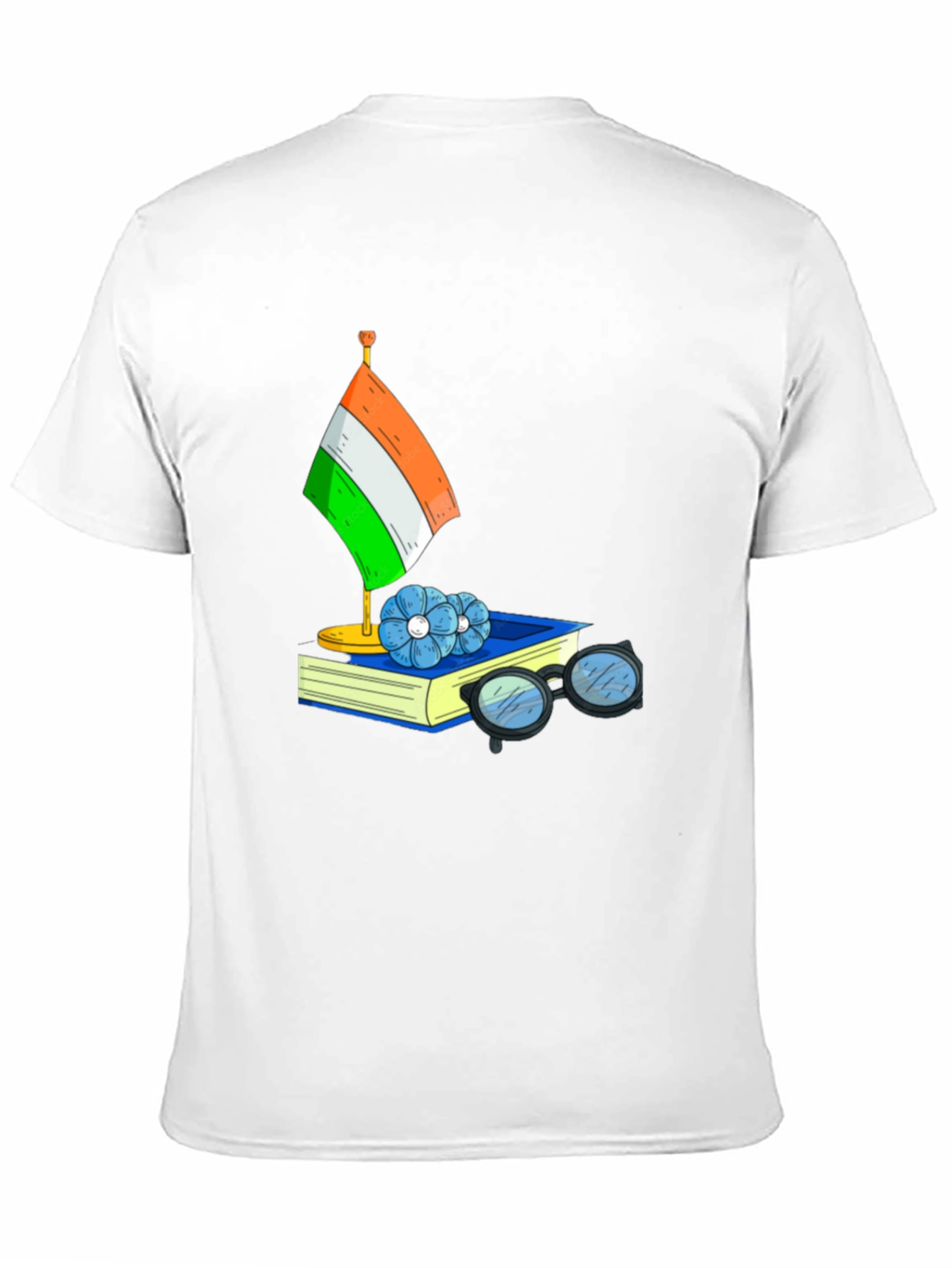 Indian Flag Graphic Tee - Book Lover Style