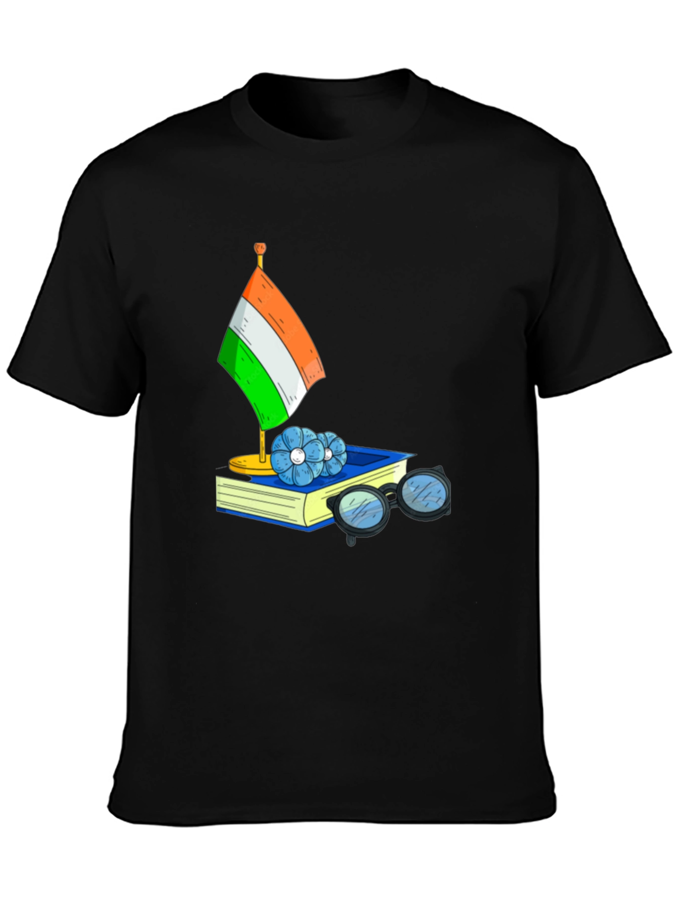 Indian Flag Graphic Tee - Book Lover Style