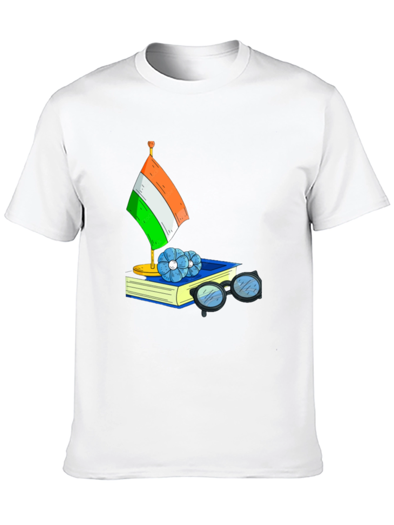 Indian Flag Graphic Tee - Book Lover Style