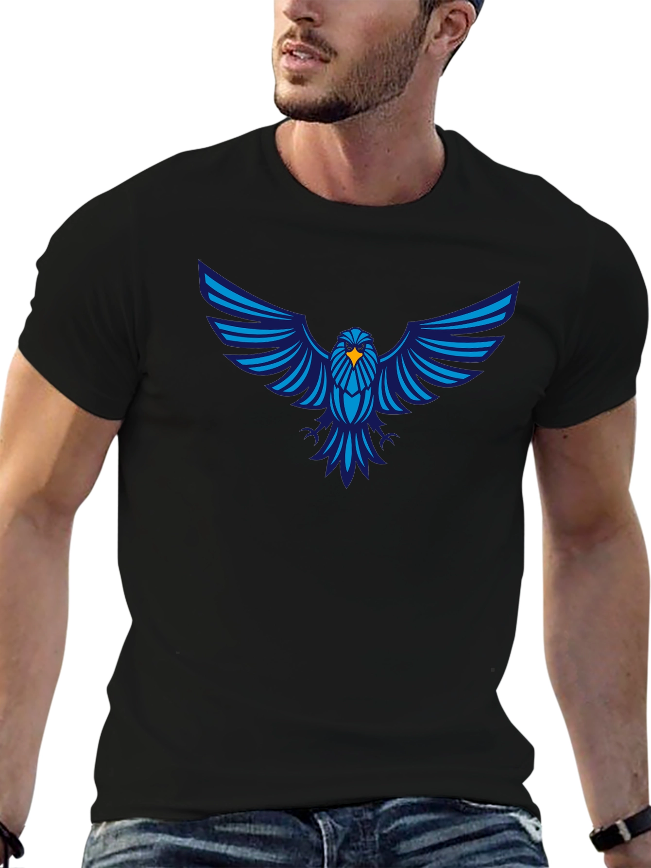Blue Eagle Graphic T-Shirt - Stylish Mens Tee