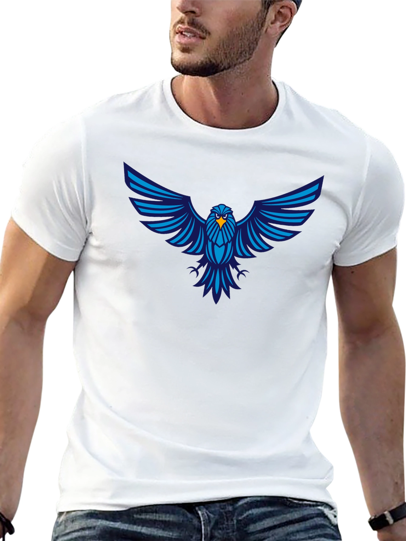 Blue Eagle Graphic T-Shirt - Stylish Mens Tee