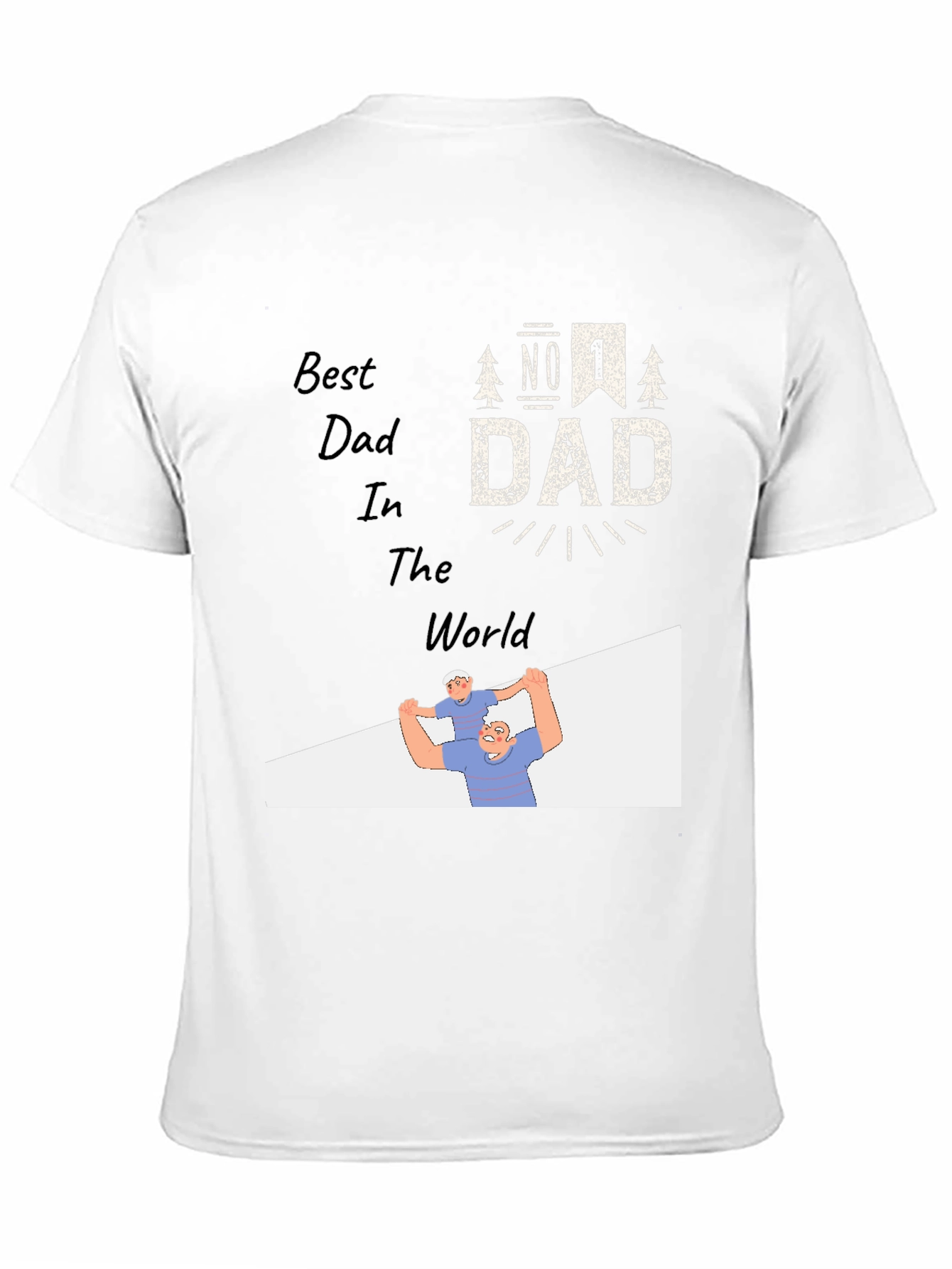 Best Dad Ever Black Graphic T-Shirt