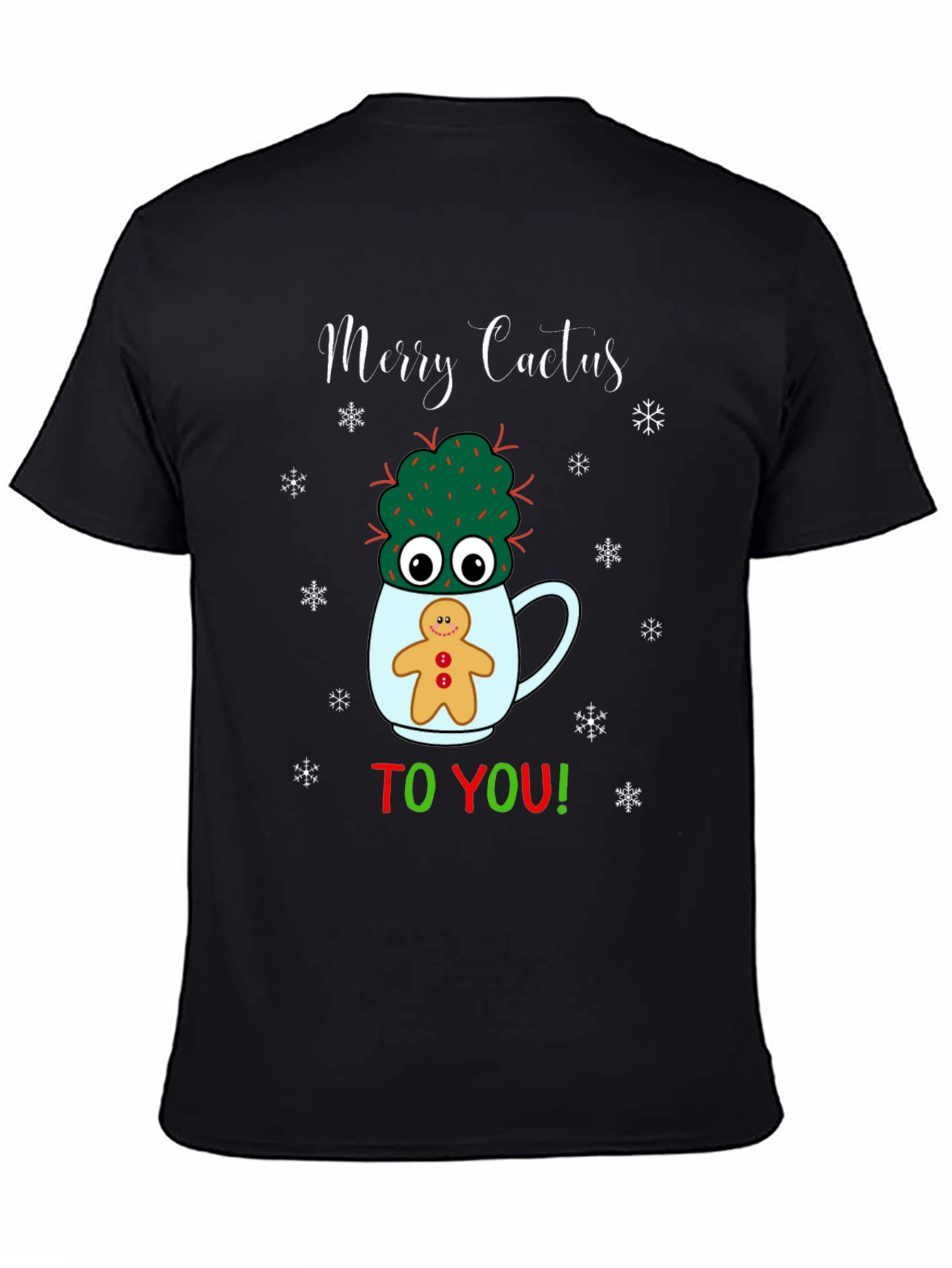 Merry Cactus To You! Funny Christmas Graphic T-Shirt