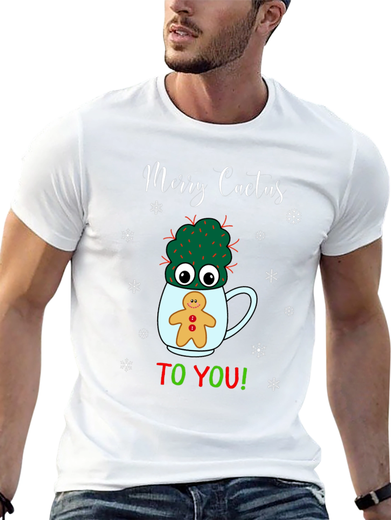 Merry Cactus To You! Funny Christmas Graphic T-Shirt