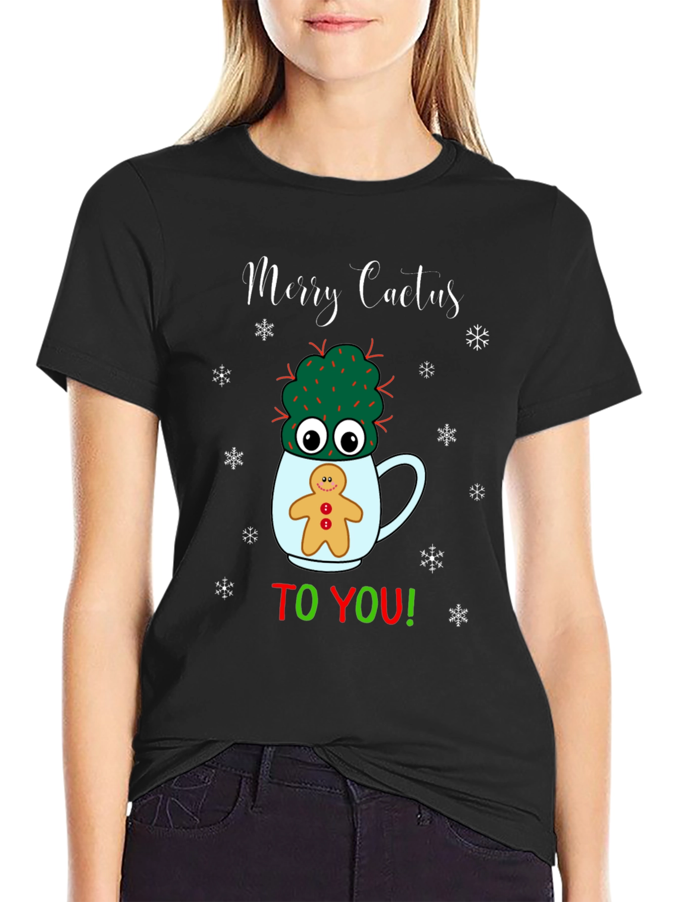 Merry Cactus To You! Funny Christmas Graphic T-Shirt