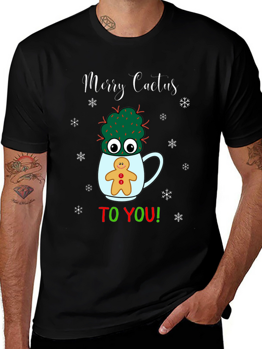 Merry Cactus To You! Funny Christmas Graphic T-Shirt