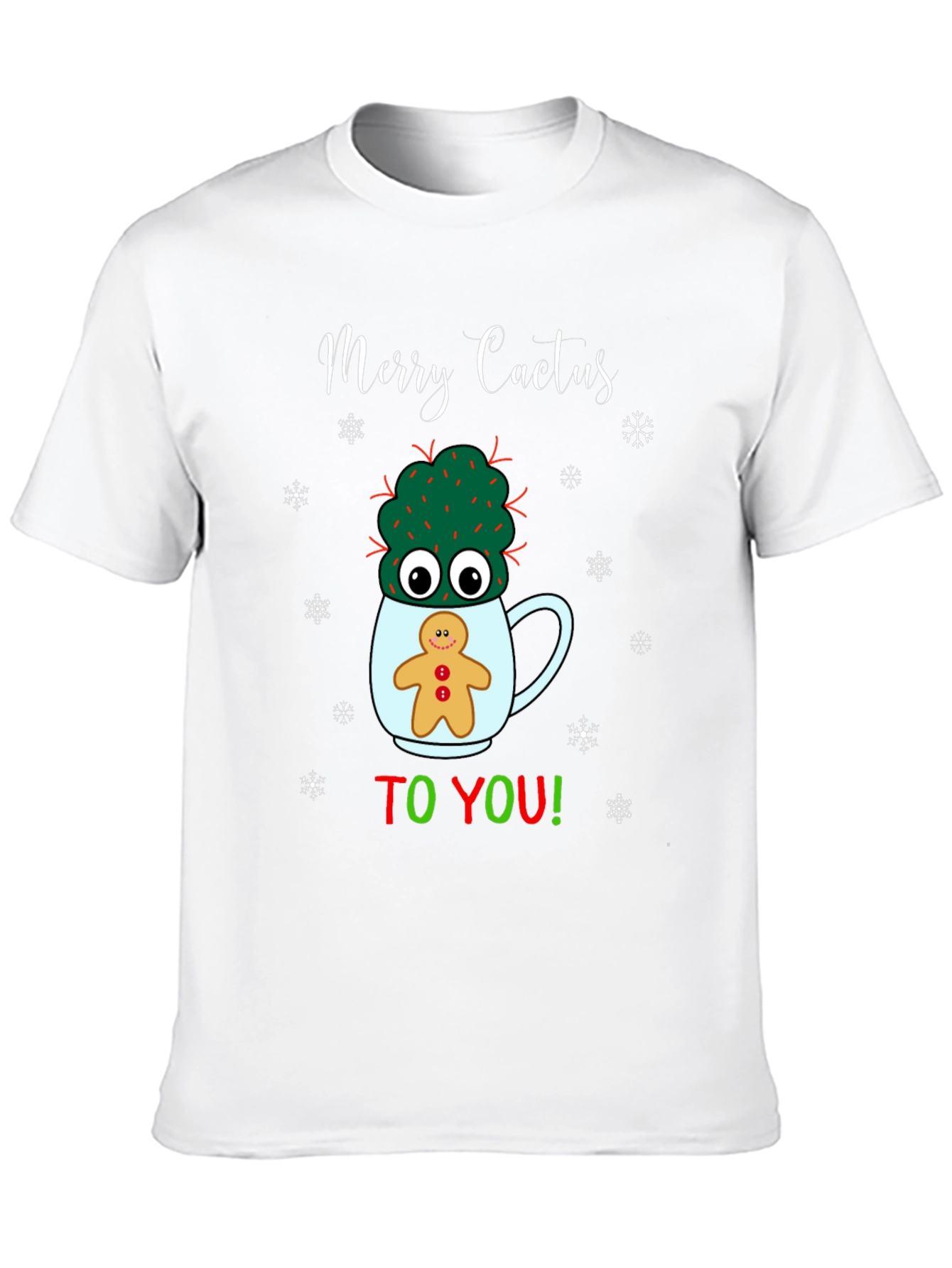 Merry Cactus To You! Funny Christmas Graphic T-Shirt