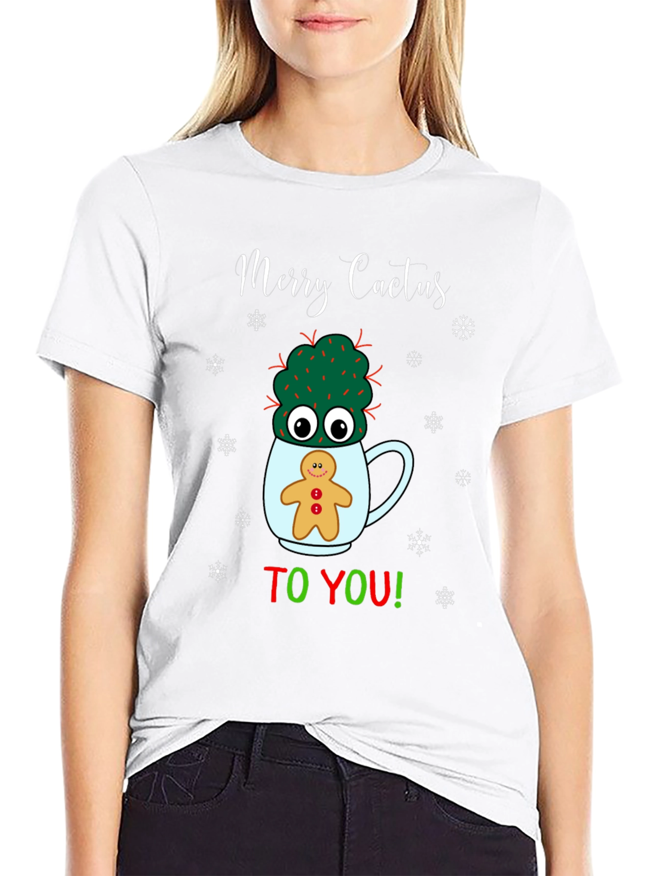 Merry Cactus To You! Funny Christmas Graphic T-Shirt