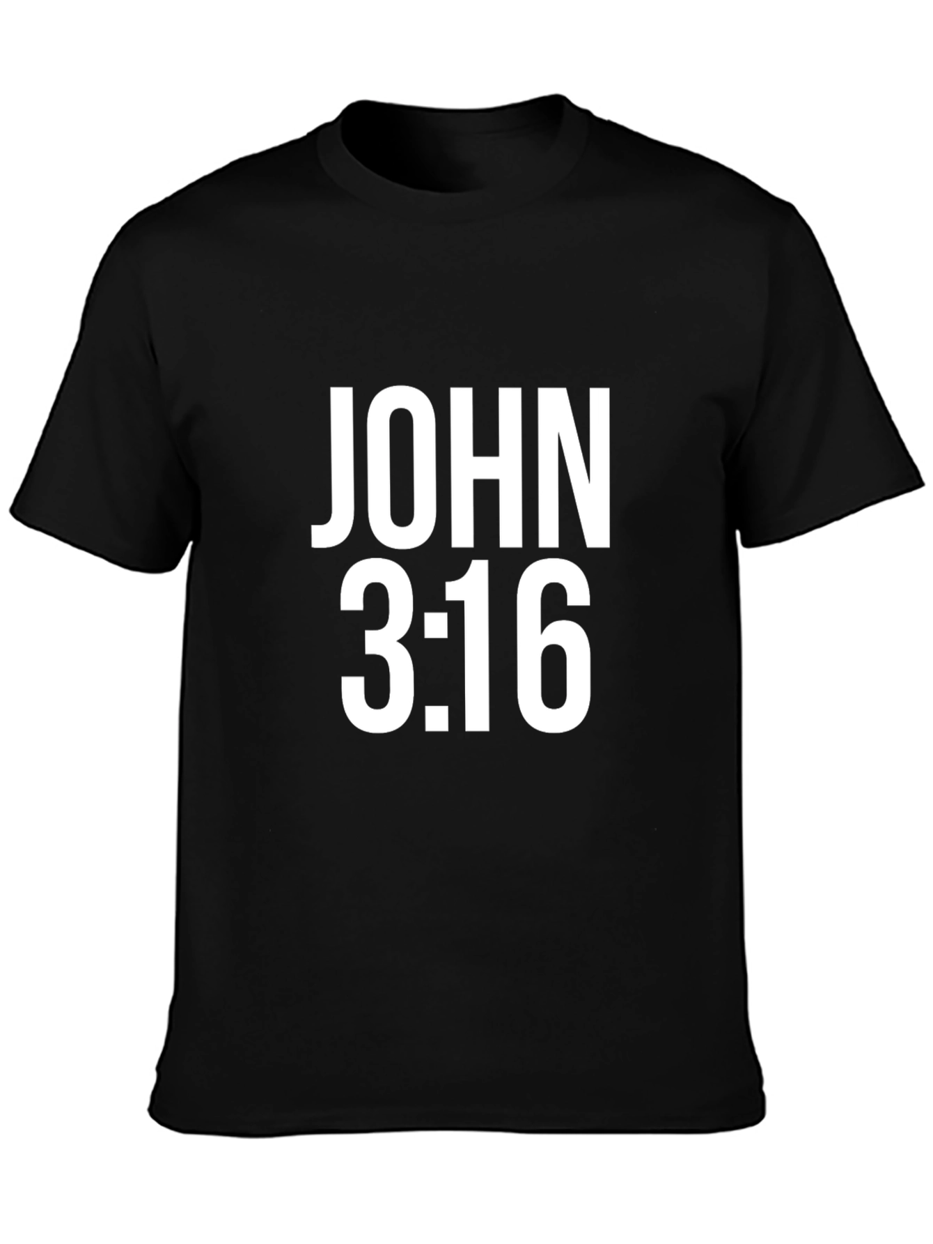 John 3:16 Christian Black T-Shirt