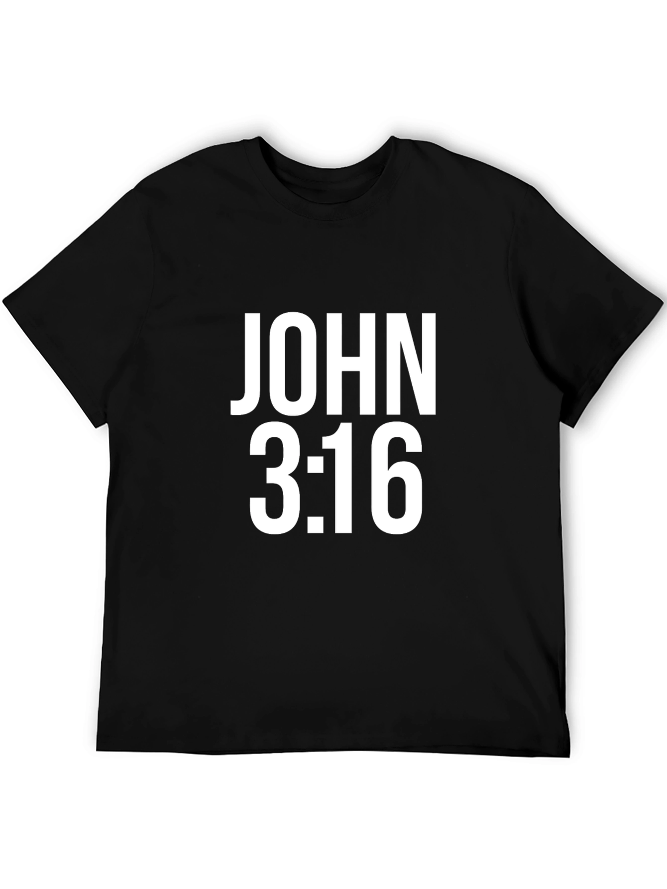 John 3:16 Christian Black T-Shirt