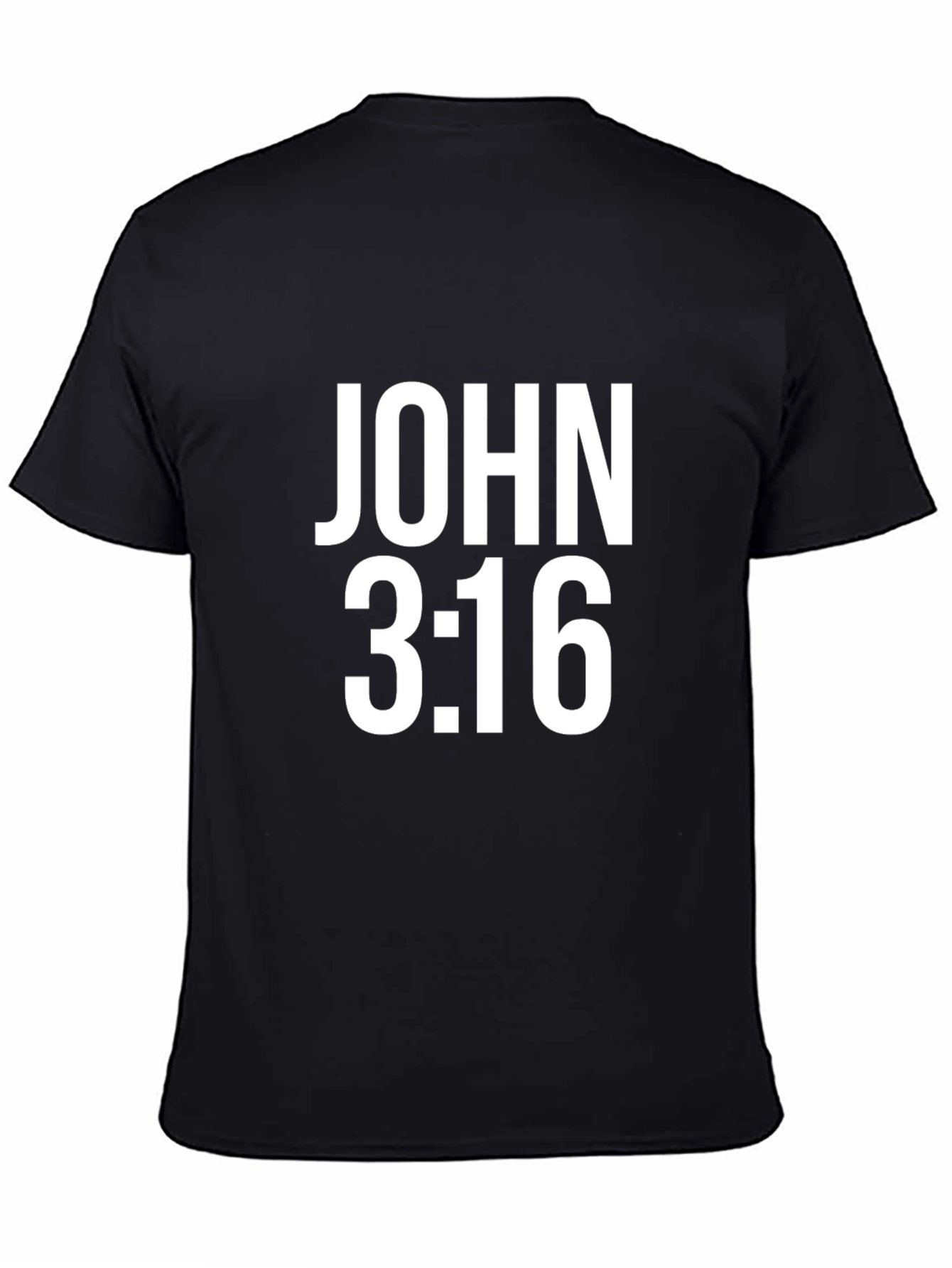 John 3:16 Christian Black T-Shirt
